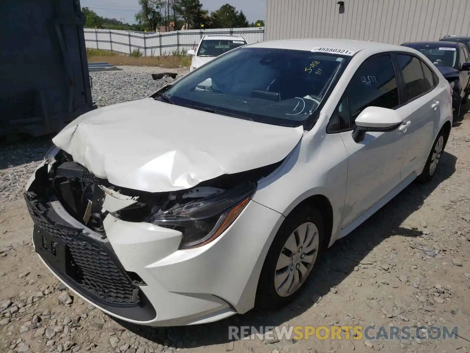 2 Photograph of a damaged car JTDEPRAE7LJ048996 TOYOTA COROLLA 2020