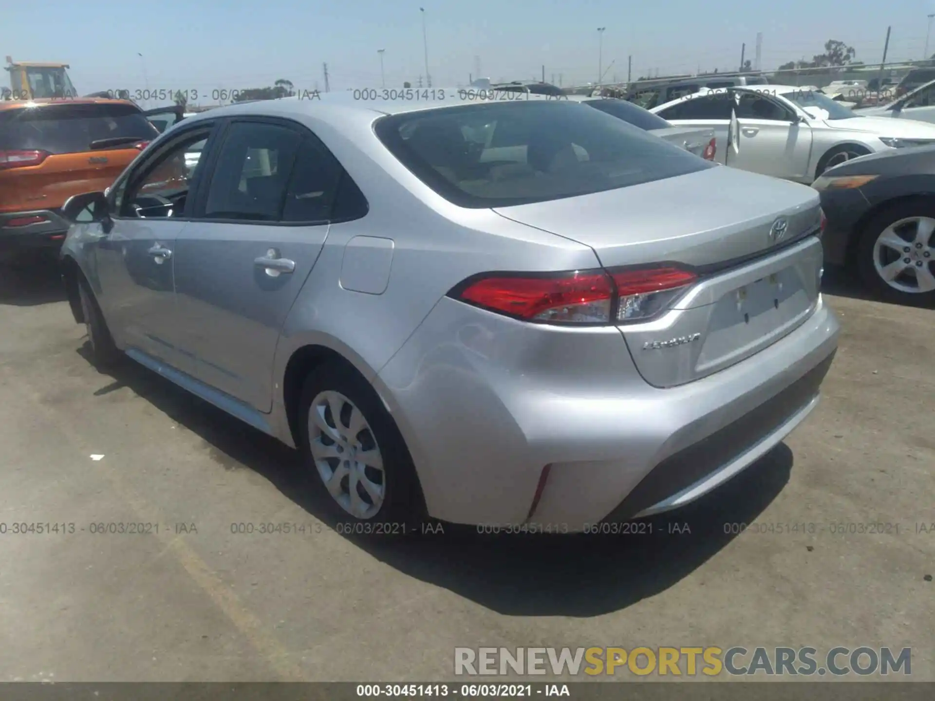 3 Photograph of a damaged car JTDEPRAE7LJ049047 TOYOTA COROLLA 2020