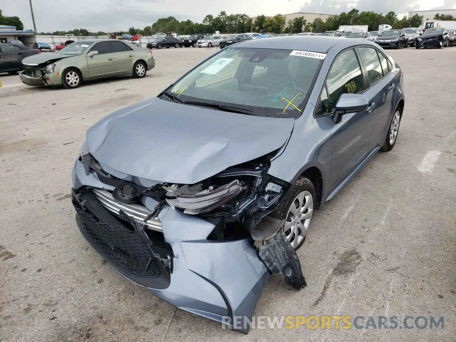 2 Photograph of a damaged car JTDEPRAE7LJ050456 TOYOTA COROLLA 2020