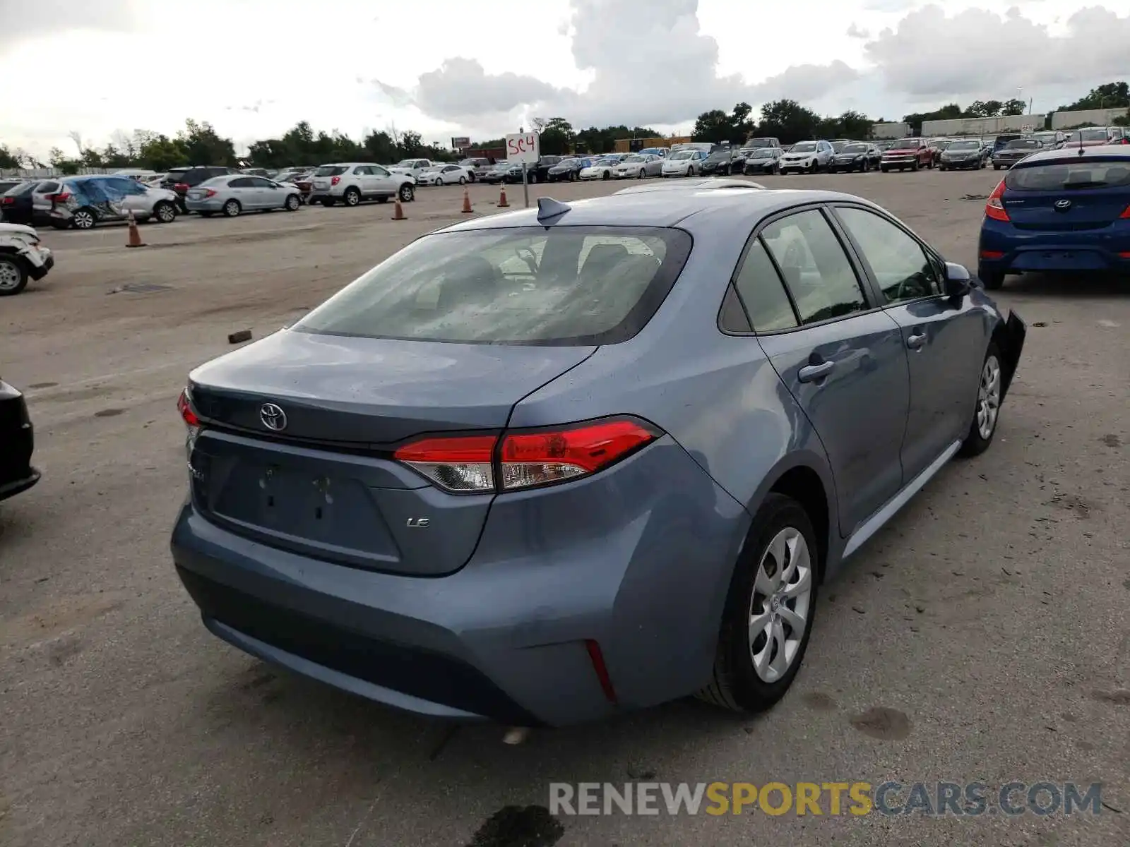 4 Photograph of a damaged car JTDEPRAE7LJ050456 TOYOTA COROLLA 2020