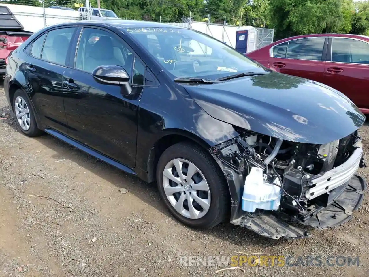 1 Photograph of a damaged car JTDEPRAE7LJ050568 TOYOTA COROLLA 2020