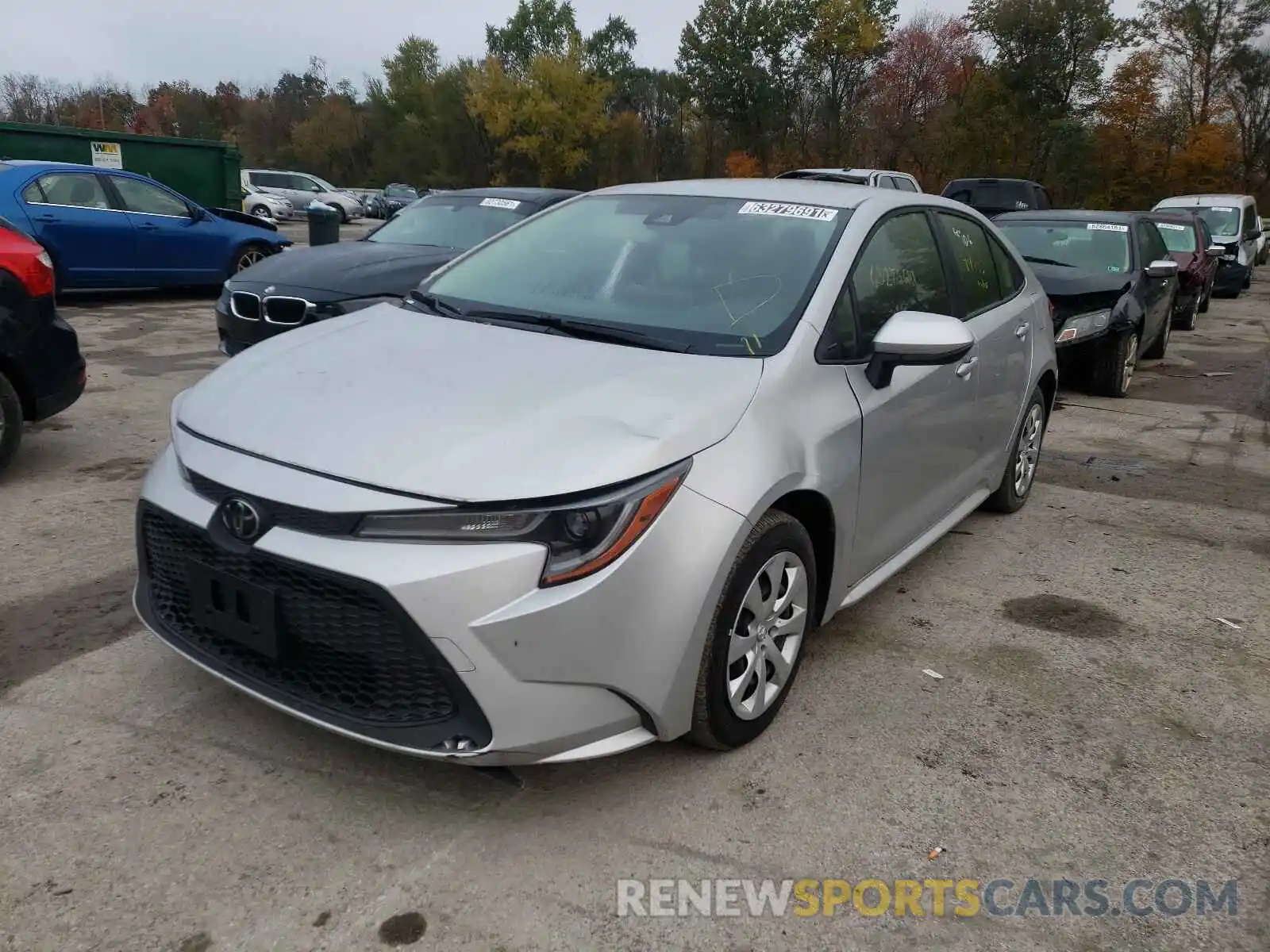 2 Photograph of a damaged car JTDEPRAE7LJ051056 TOYOTA COROLLA 2020