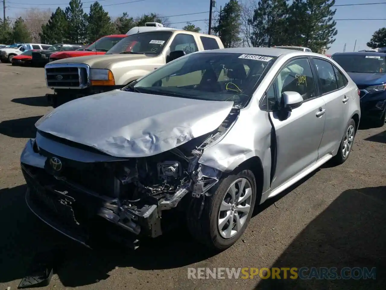 2 Photograph of a damaged car JTDEPRAE7LJ051106 TOYOTA COROLLA 2020