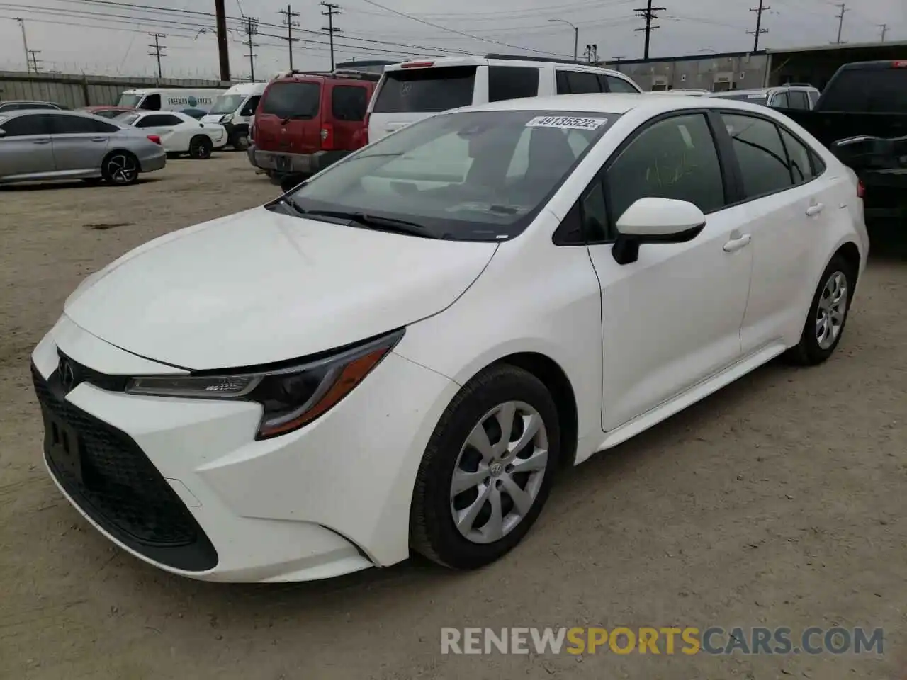 2 Photograph of a damaged car JTDEPRAE7LJ052238 TOYOTA COROLLA 2020