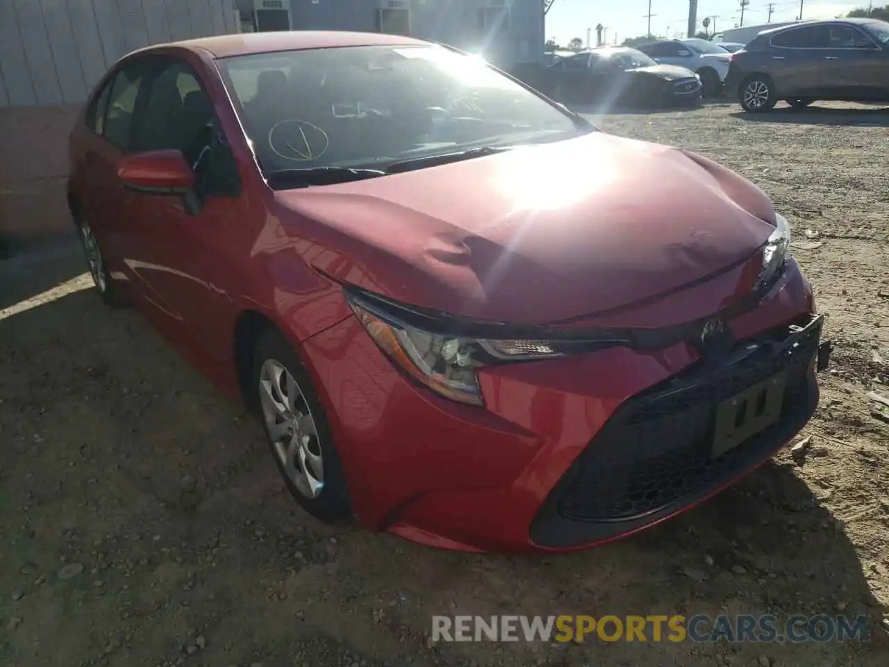 1 Photograph of a damaged car JTDEPRAE7LJ052594 TOYOTA COROLLA 2020