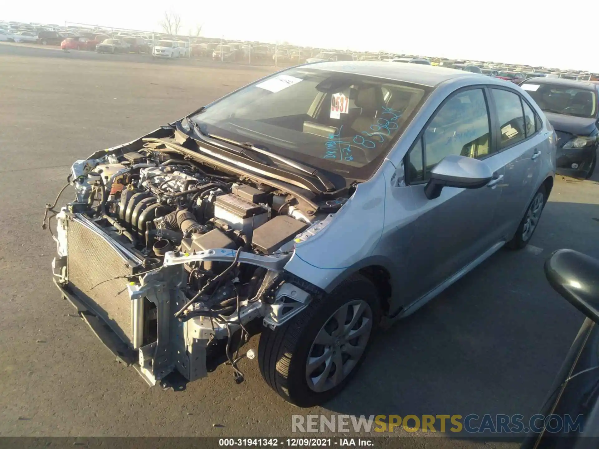 2 Photograph of a damaged car JTDEPRAE7LJ053048 TOYOTA COROLLA 2020