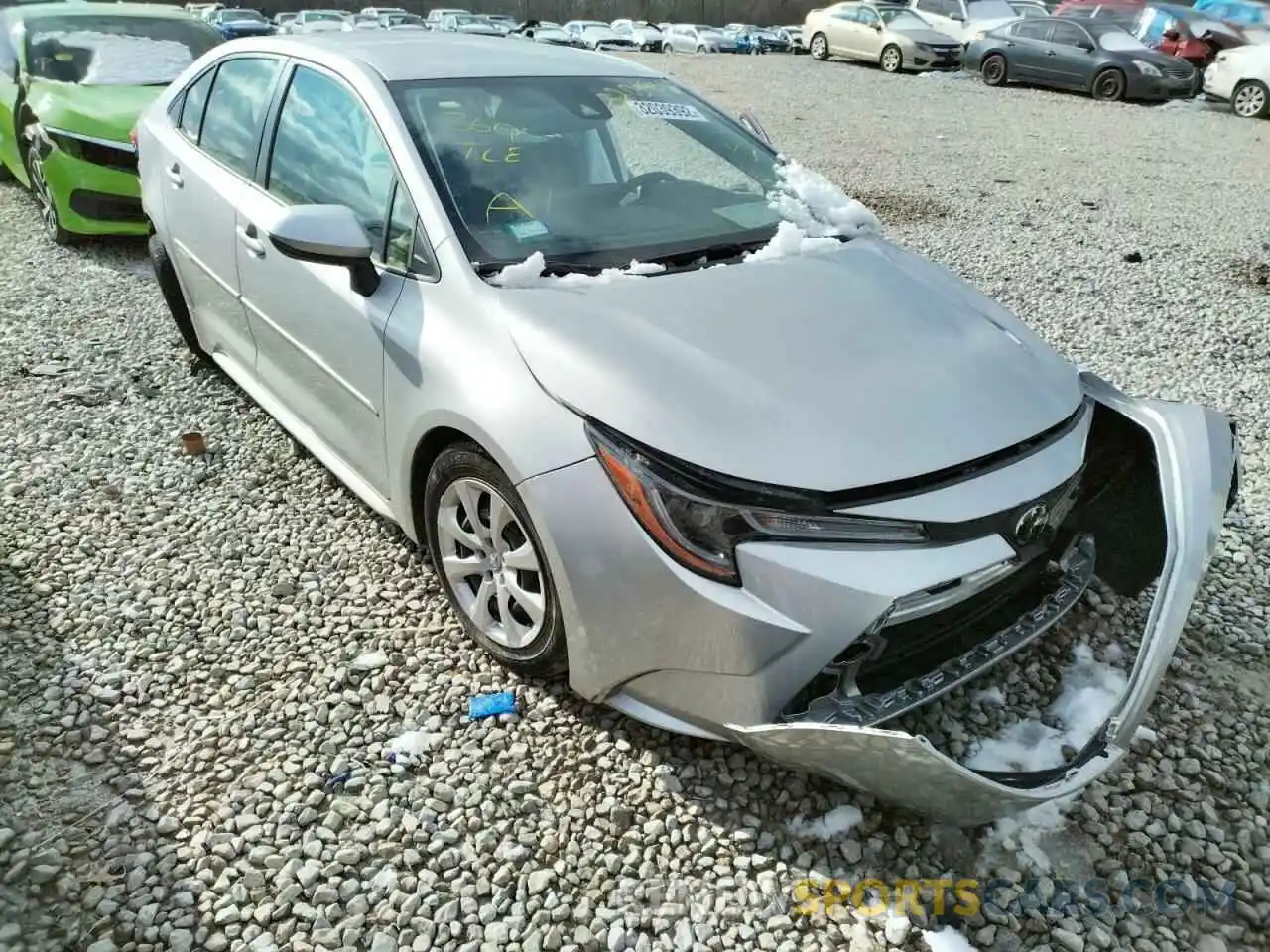 1 Photograph of a damaged car JTDEPRAE7LJ054460 TOYOTA COROLLA 2020