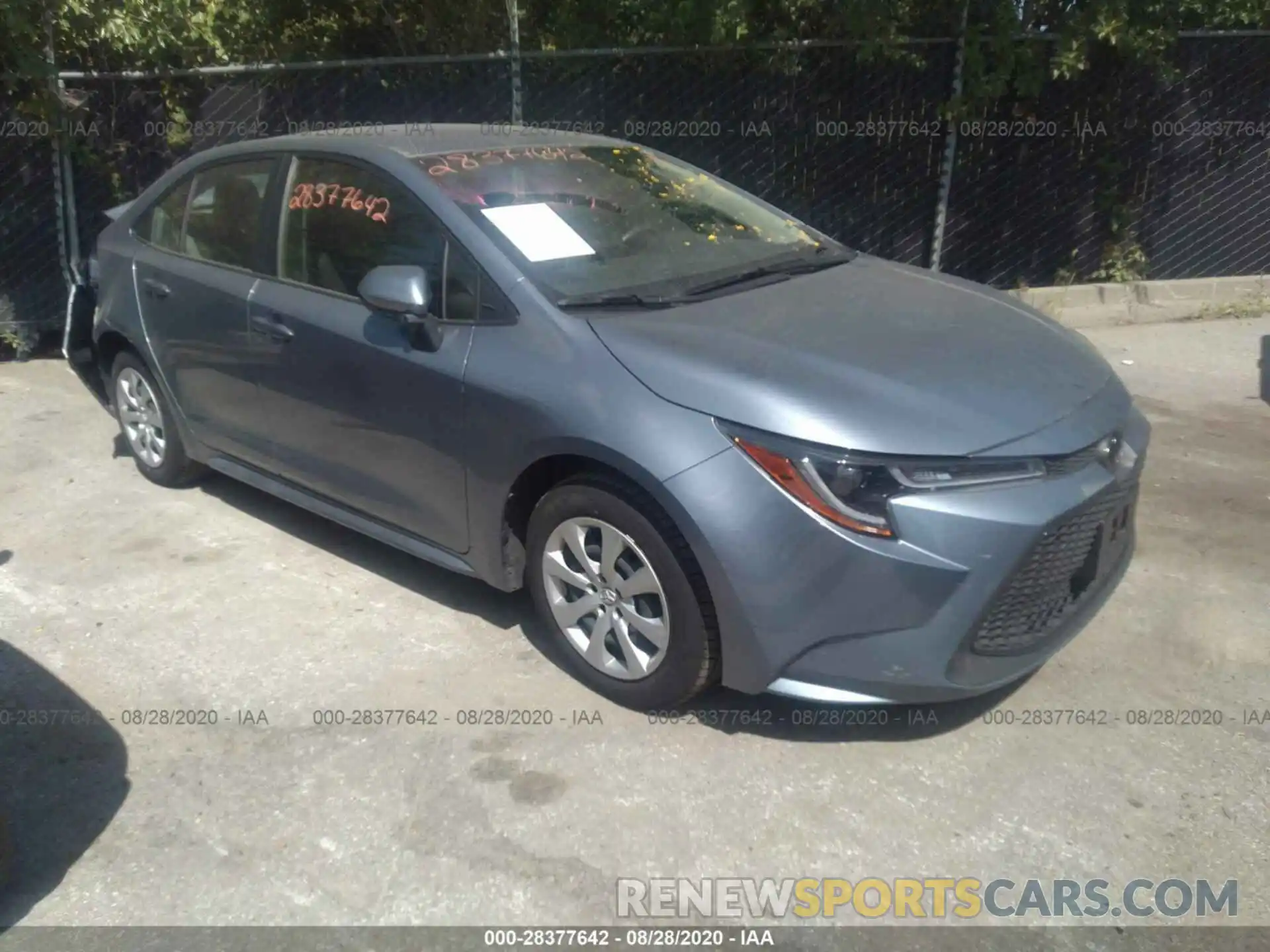 1 Photograph of a damaged car JTDEPRAE7LJ055043 TOYOTA COROLLA 2020