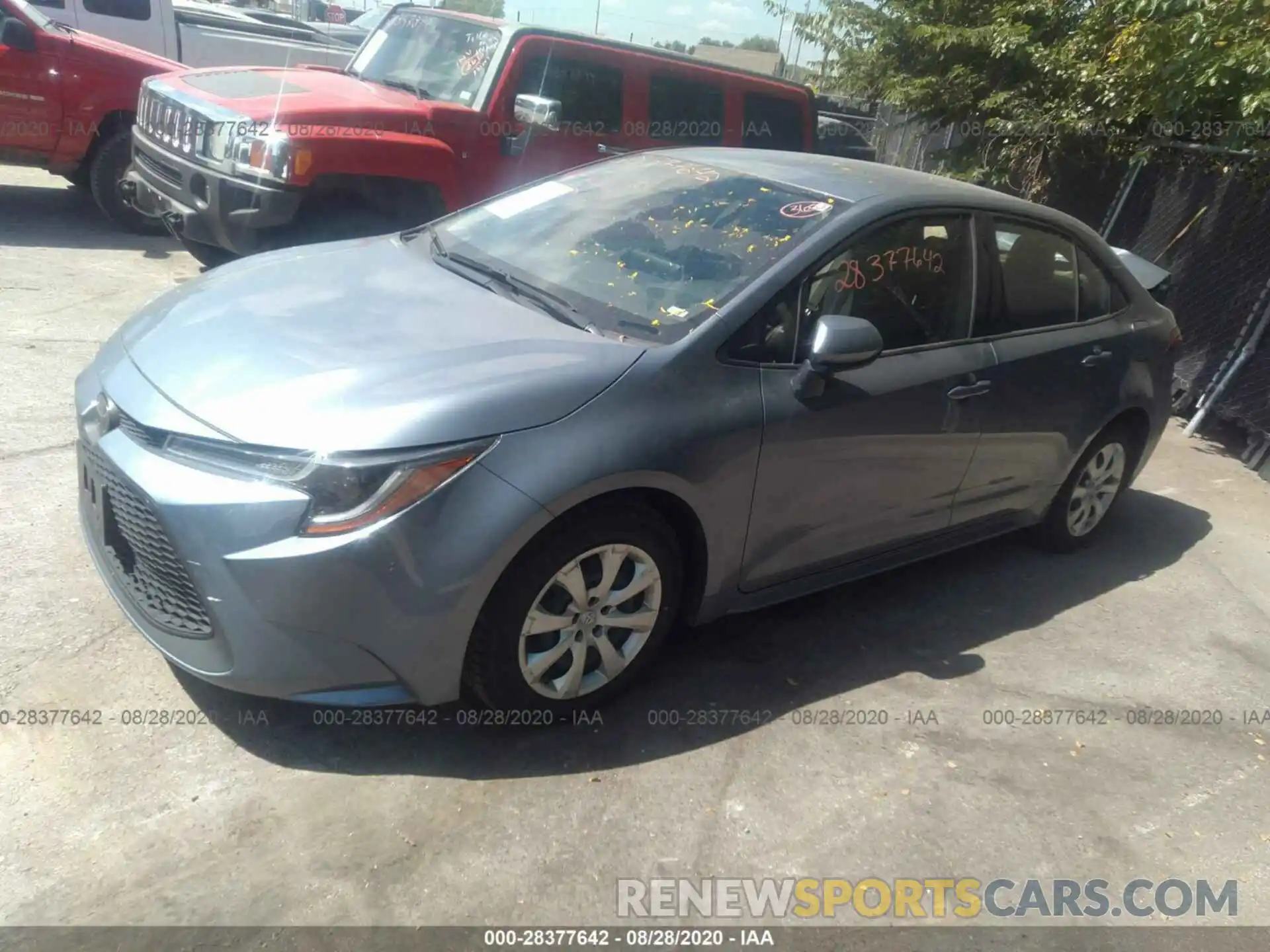 2 Photograph of a damaged car JTDEPRAE7LJ055043 TOYOTA COROLLA 2020