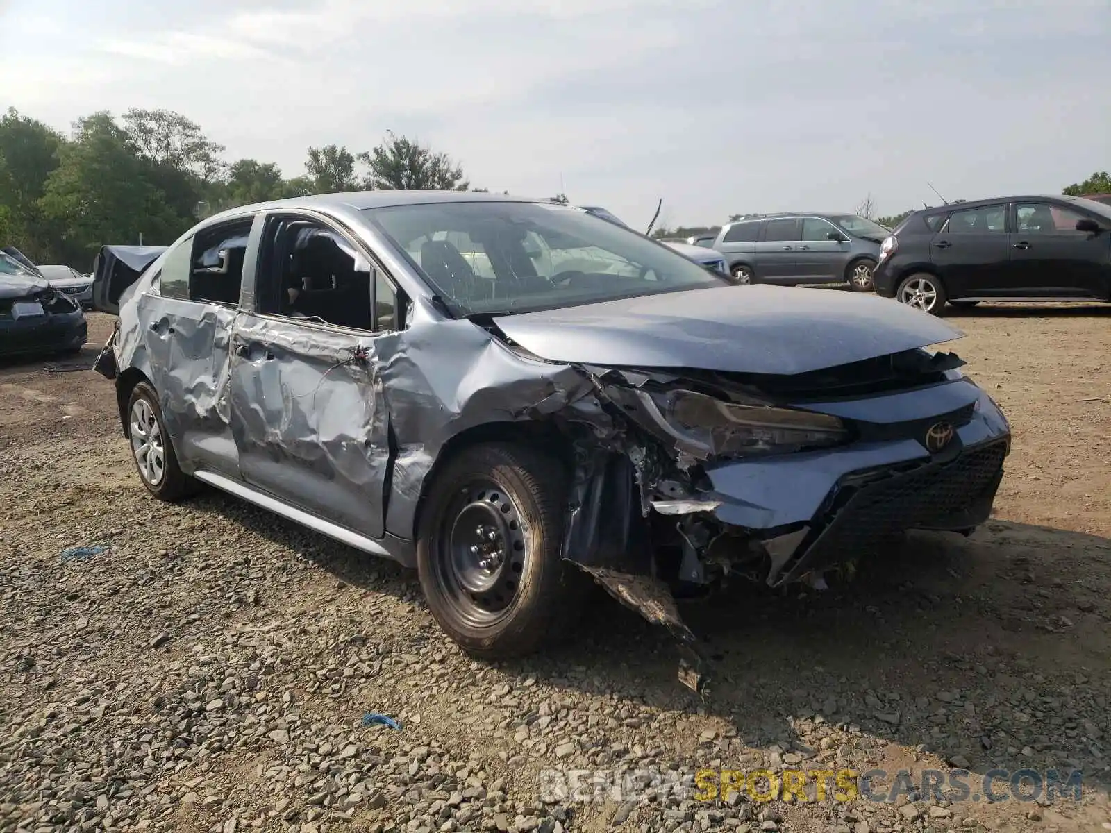 1 Photograph of a damaged car JTDEPRAE7LJ055107 TOYOTA COROLLA 2020