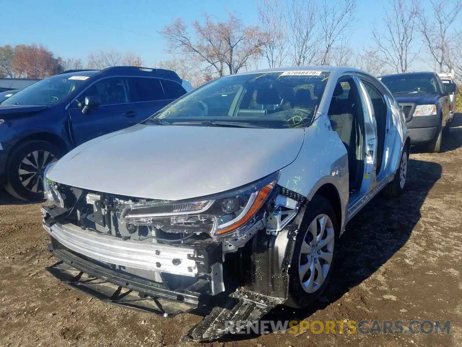 2 Photograph of a damaged car JTDEPRAE7LJ055480 TOYOTA COROLLA 2020