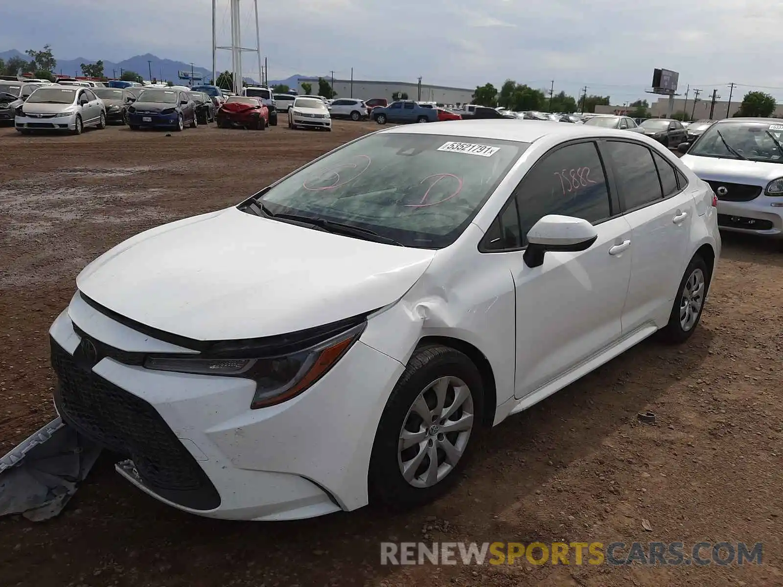 2 Photograph of a damaged car JTDEPRAE7LJ056273 TOYOTA COROLLA 2020