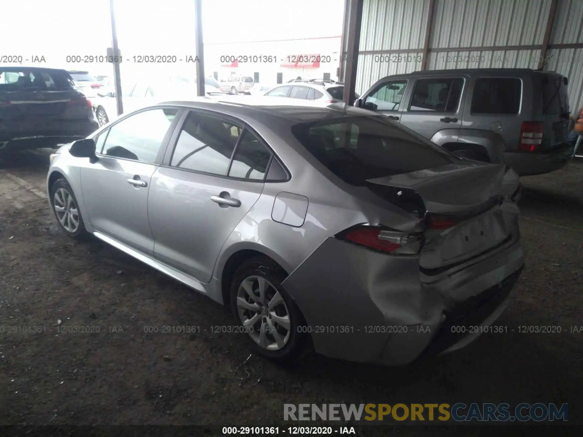 3 Photograph of a damaged car JTDEPRAE7LJ057701 TOYOTA COROLLA 2020