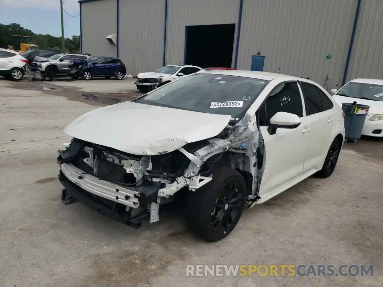 2 Photograph of a damaged car JTDEPRAE7LJ057729 TOYOTA COROLLA 2020