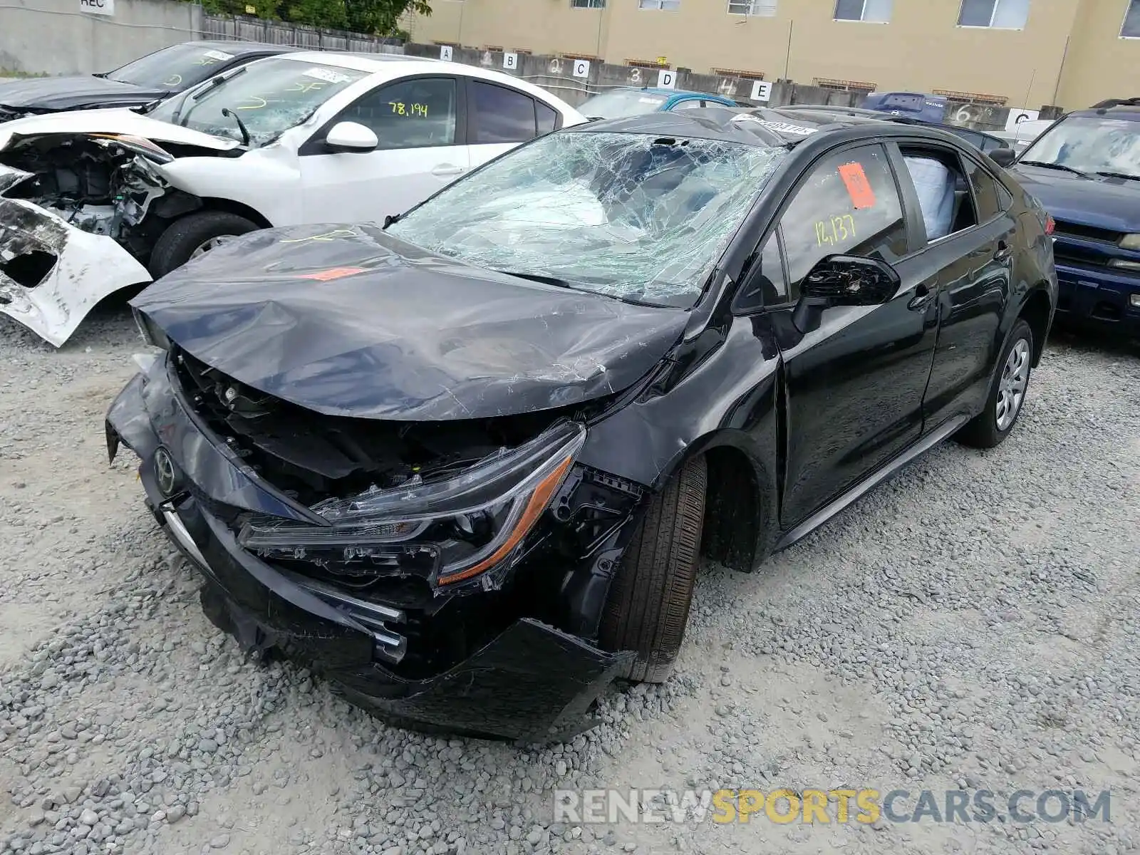 2 Photograph of a damaged car JTDEPRAE7LJ057875 TOYOTA COROLLA 2020