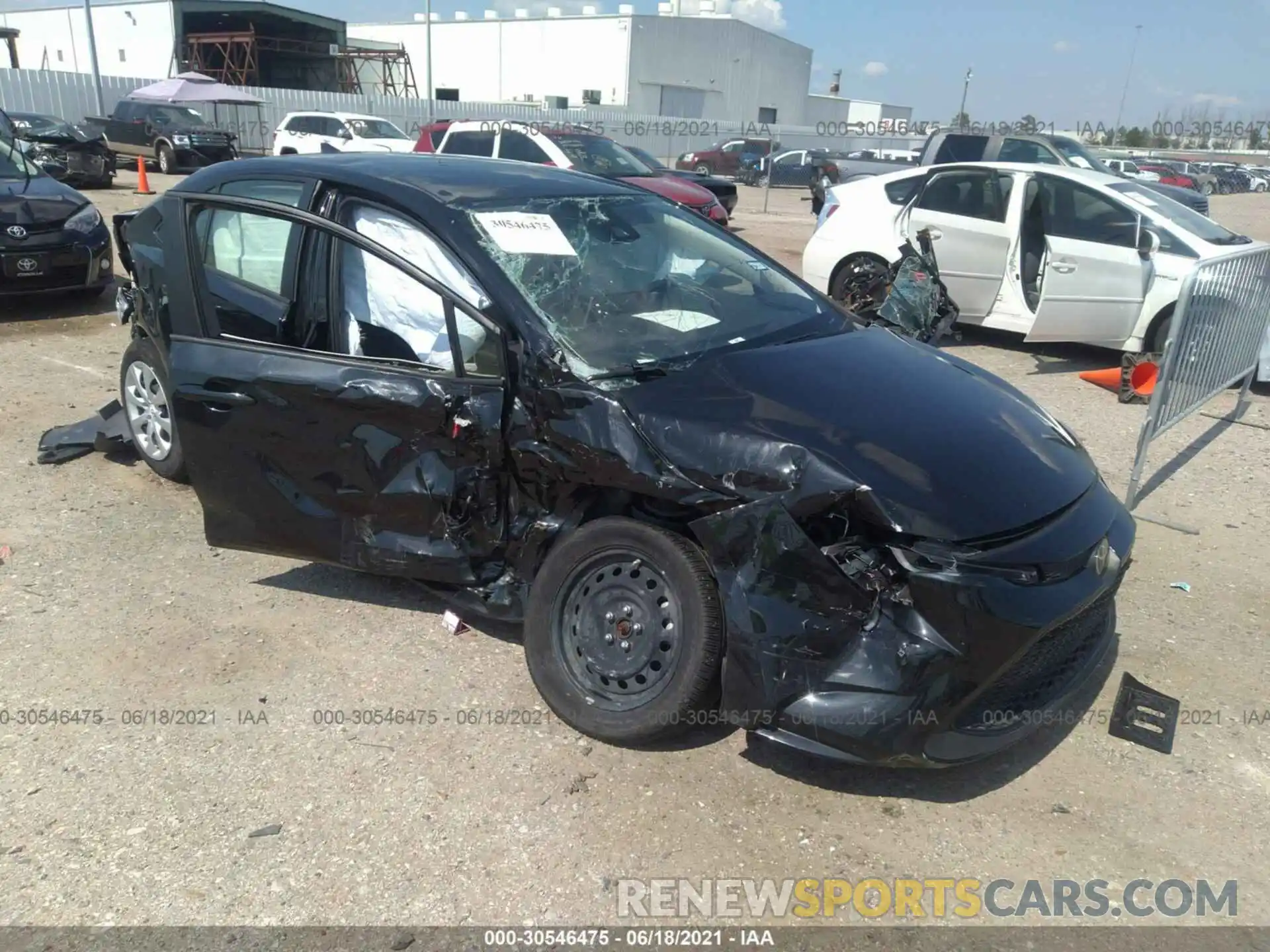 1 Photograph of a damaged car JTDEPRAE7LJ058508 TOYOTA COROLLA 2020