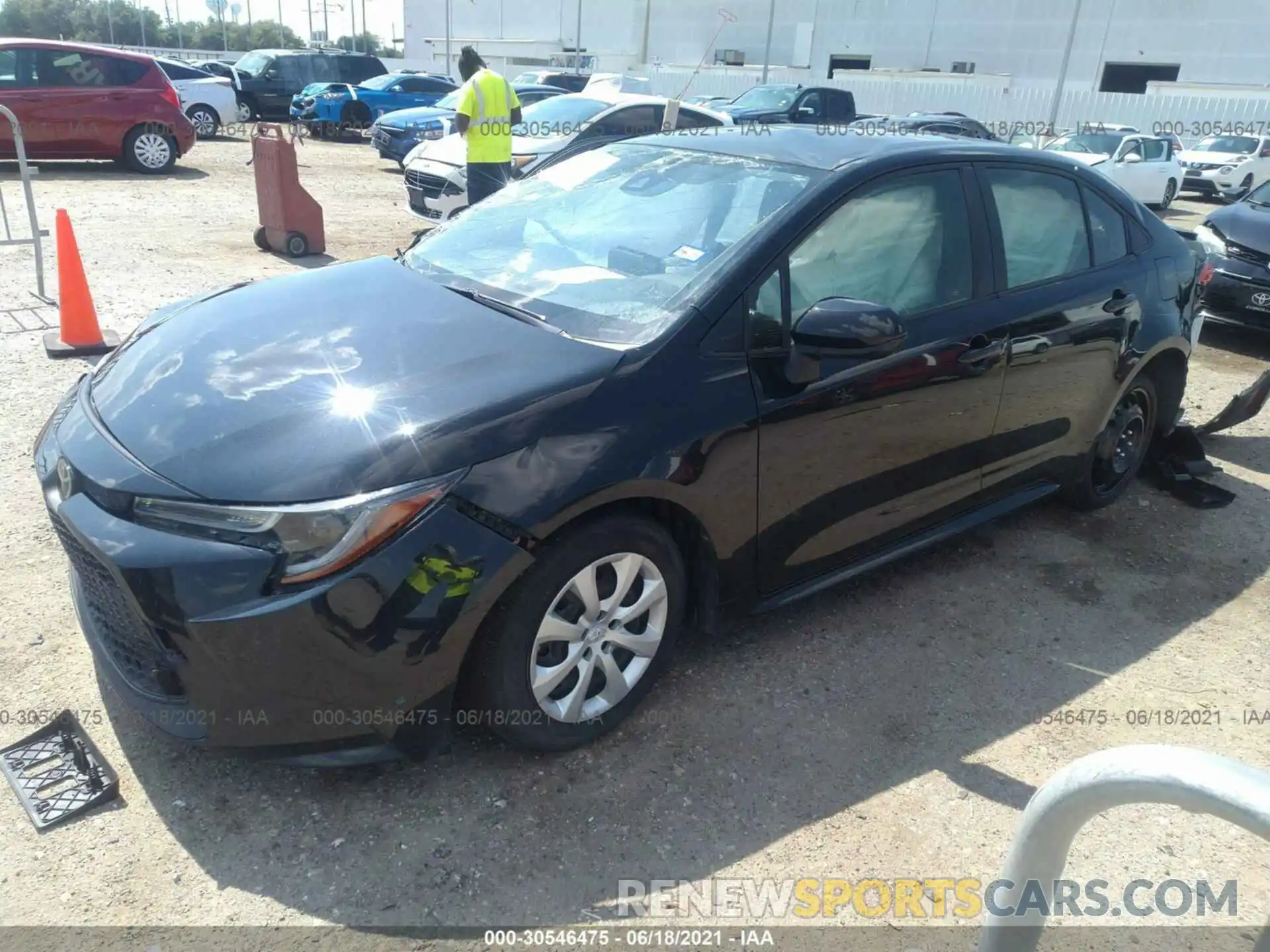 2 Photograph of a damaged car JTDEPRAE7LJ058508 TOYOTA COROLLA 2020