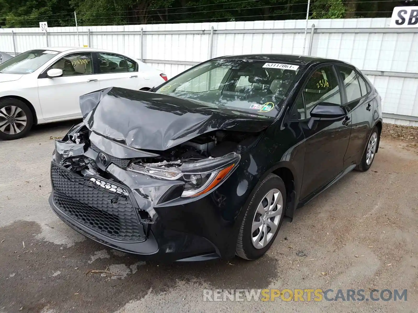 2 Photograph of a damaged car JTDEPRAE7LJ058816 TOYOTA COROLLA 2020