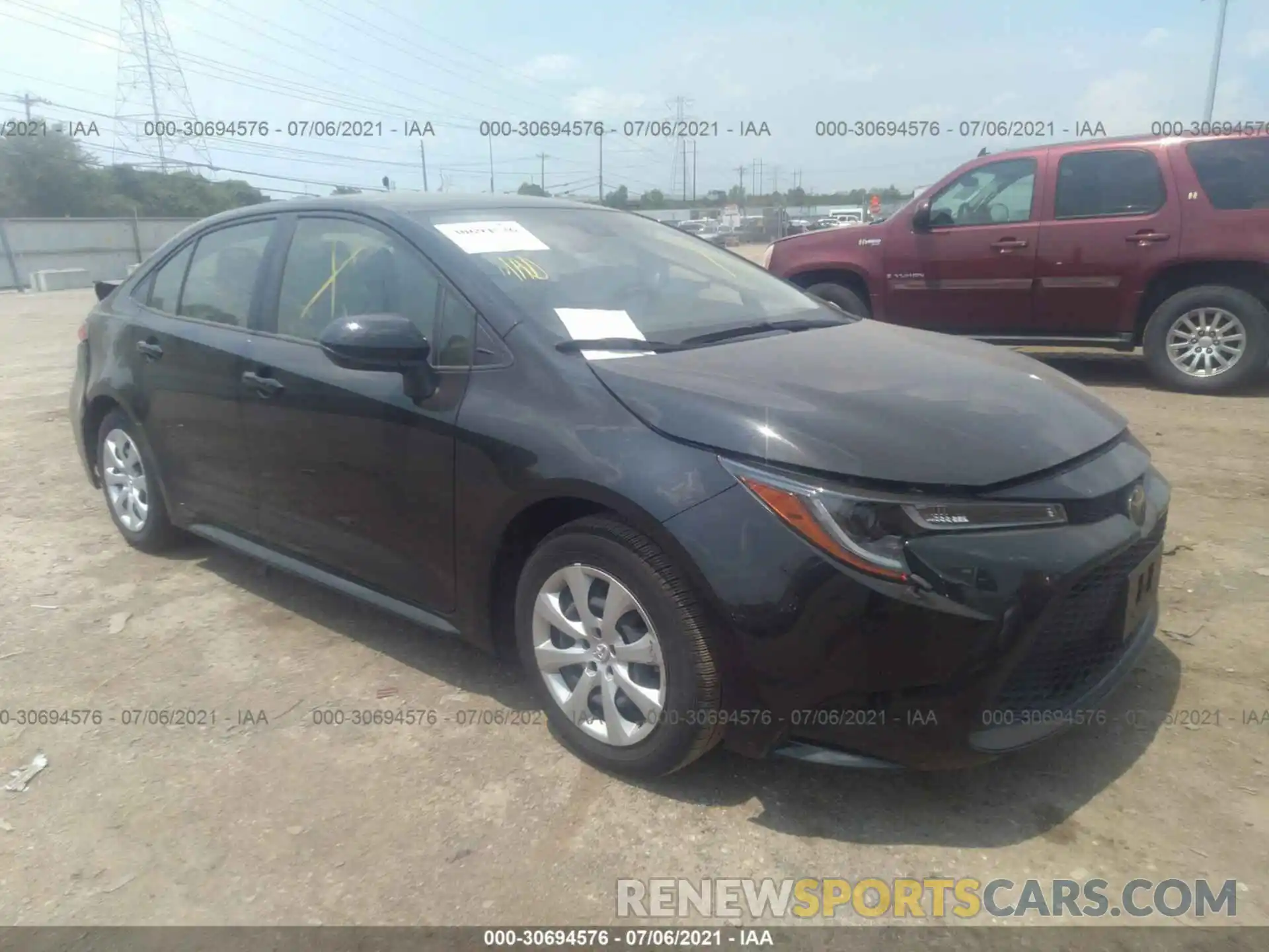 1 Photograph of a damaged car JTDEPRAE7LJ059092 TOYOTA COROLLA 2020