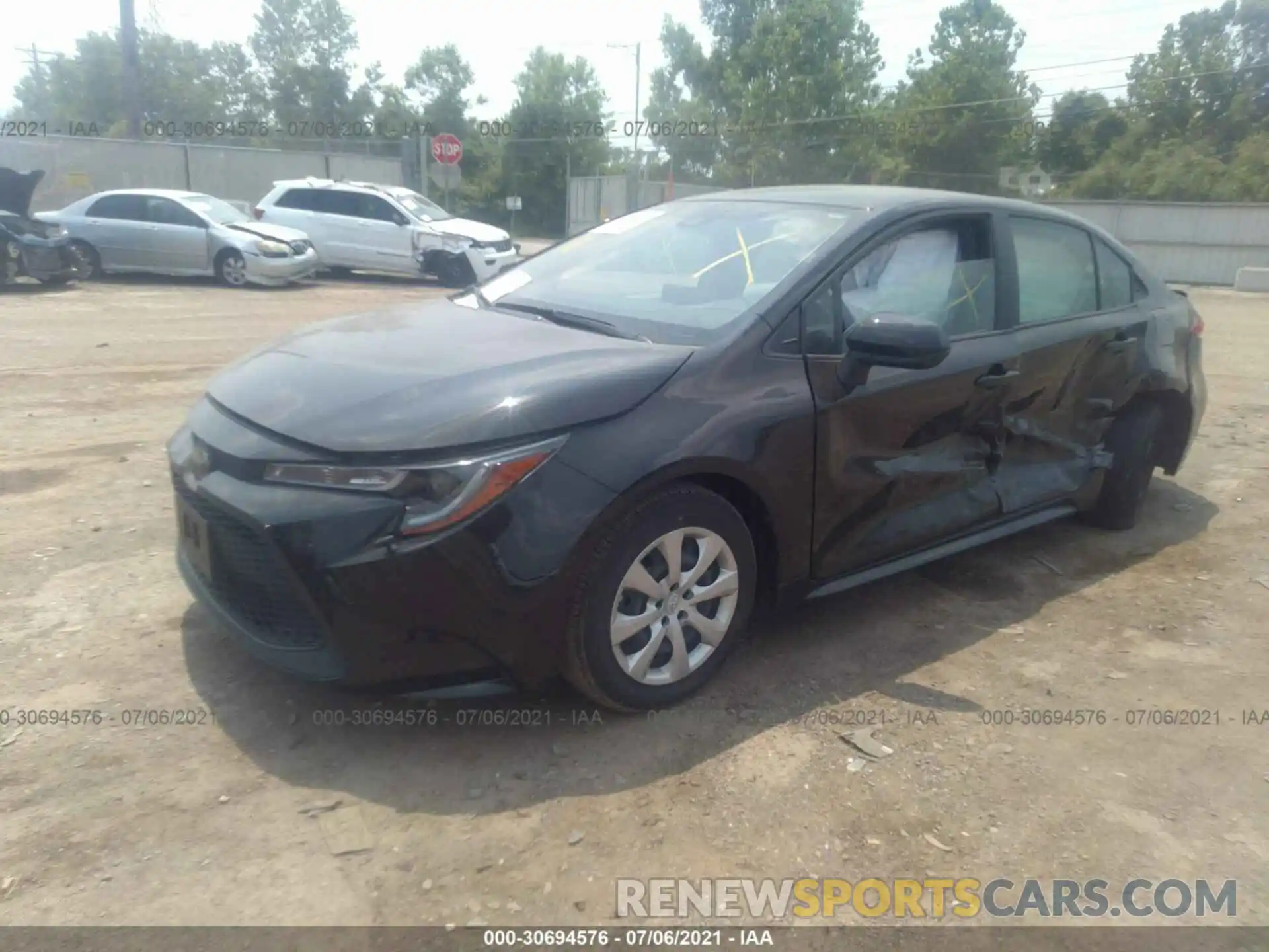 2 Photograph of a damaged car JTDEPRAE7LJ059092 TOYOTA COROLLA 2020