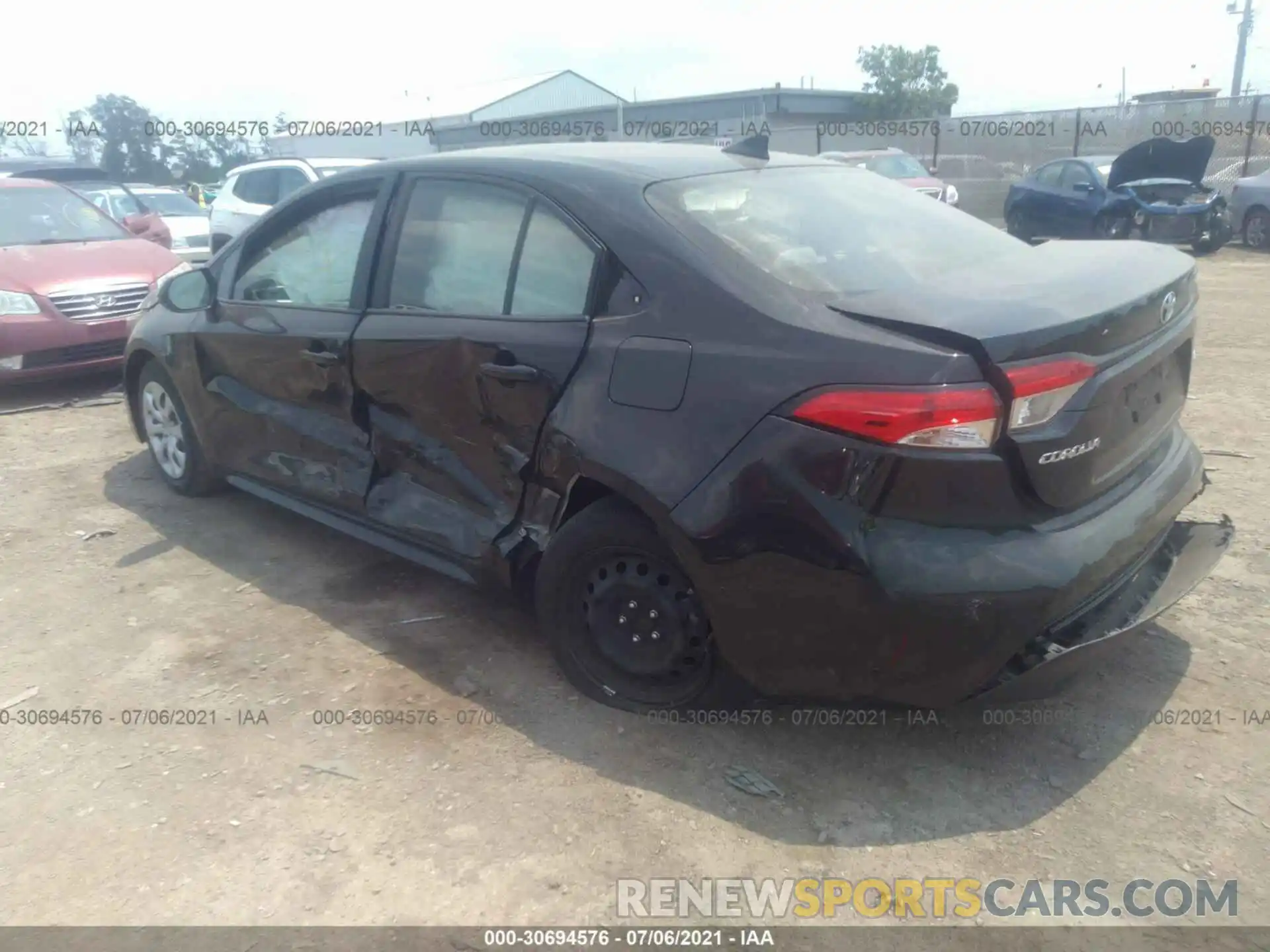 3 Photograph of a damaged car JTDEPRAE7LJ059092 TOYOTA COROLLA 2020