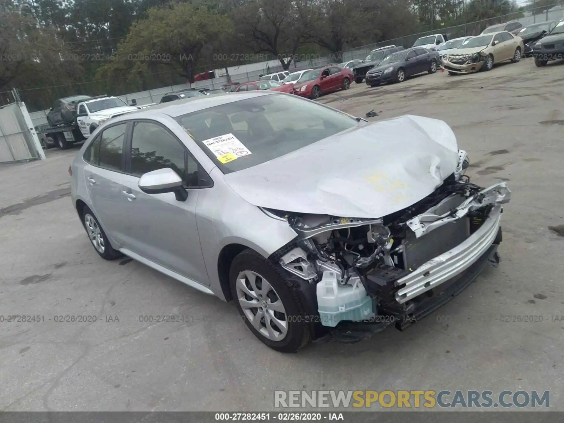 1 Photograph of a damaged car JTDEPRAE7LJ059321 TOYOTA COROLLA 2020