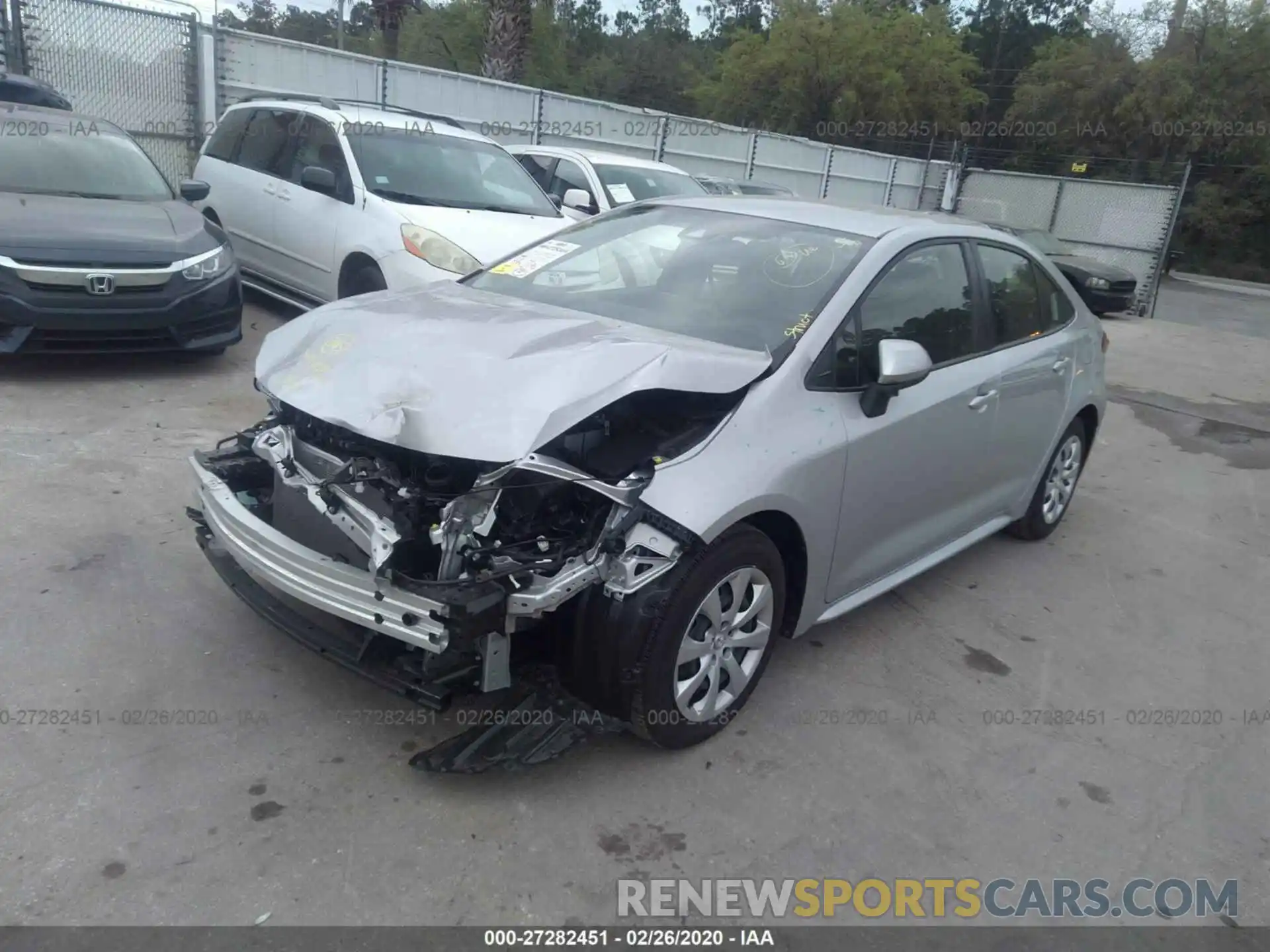 2 Photograph of a damaged car JTDEPRAE7LJ059321 TOYOTA COROLLA 2020