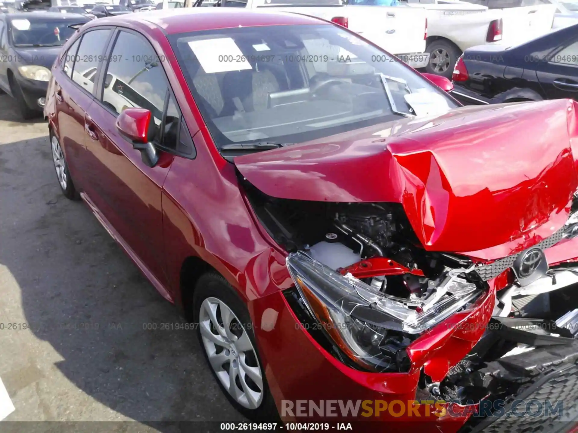 1 Photograph of a damaged car JTDEPRAE7LJ059402 TOYOTA COROLLA 2020