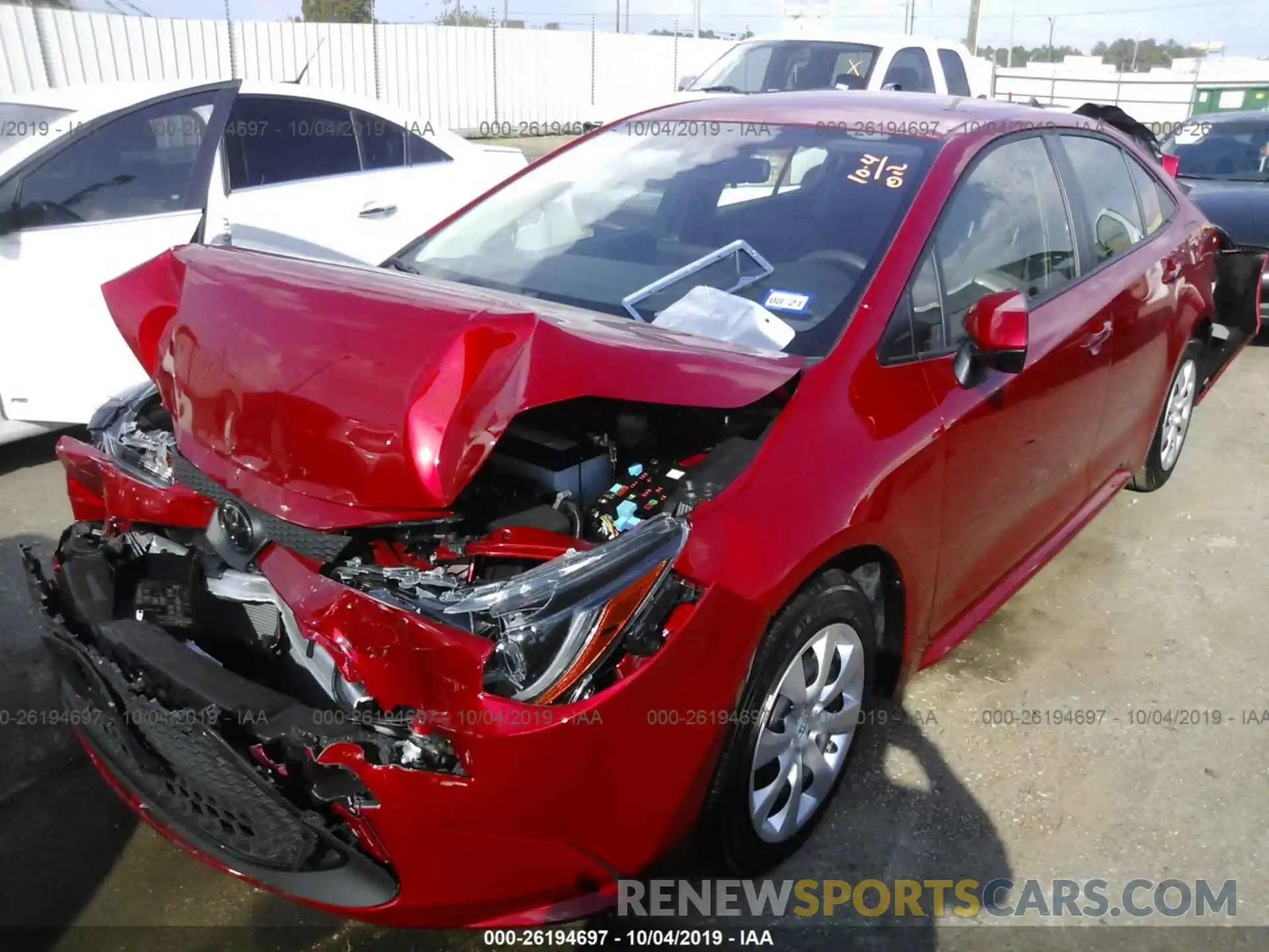 2 Photograph of a damaged car JTDEPRAE7LJ059402 TOYOTA COROLLA 2020