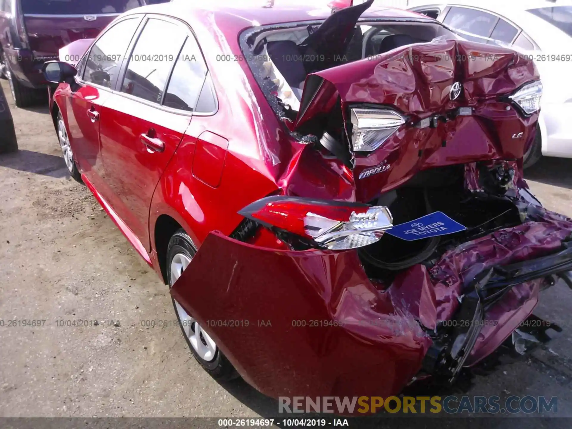 3 Photograph of a damaged car JTDEPRAE7LJ059402 TOYOTA COROLLA 2020