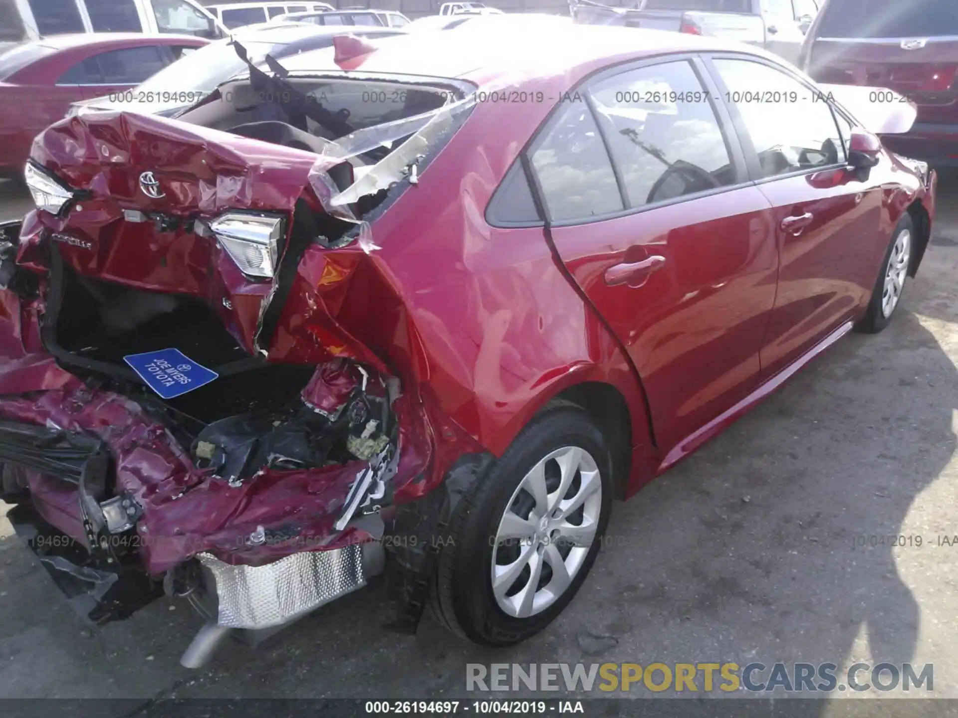 4 Photograph of a damaged car JTDEPRAE7LJ059402 TOYOTA COROLLA 2020