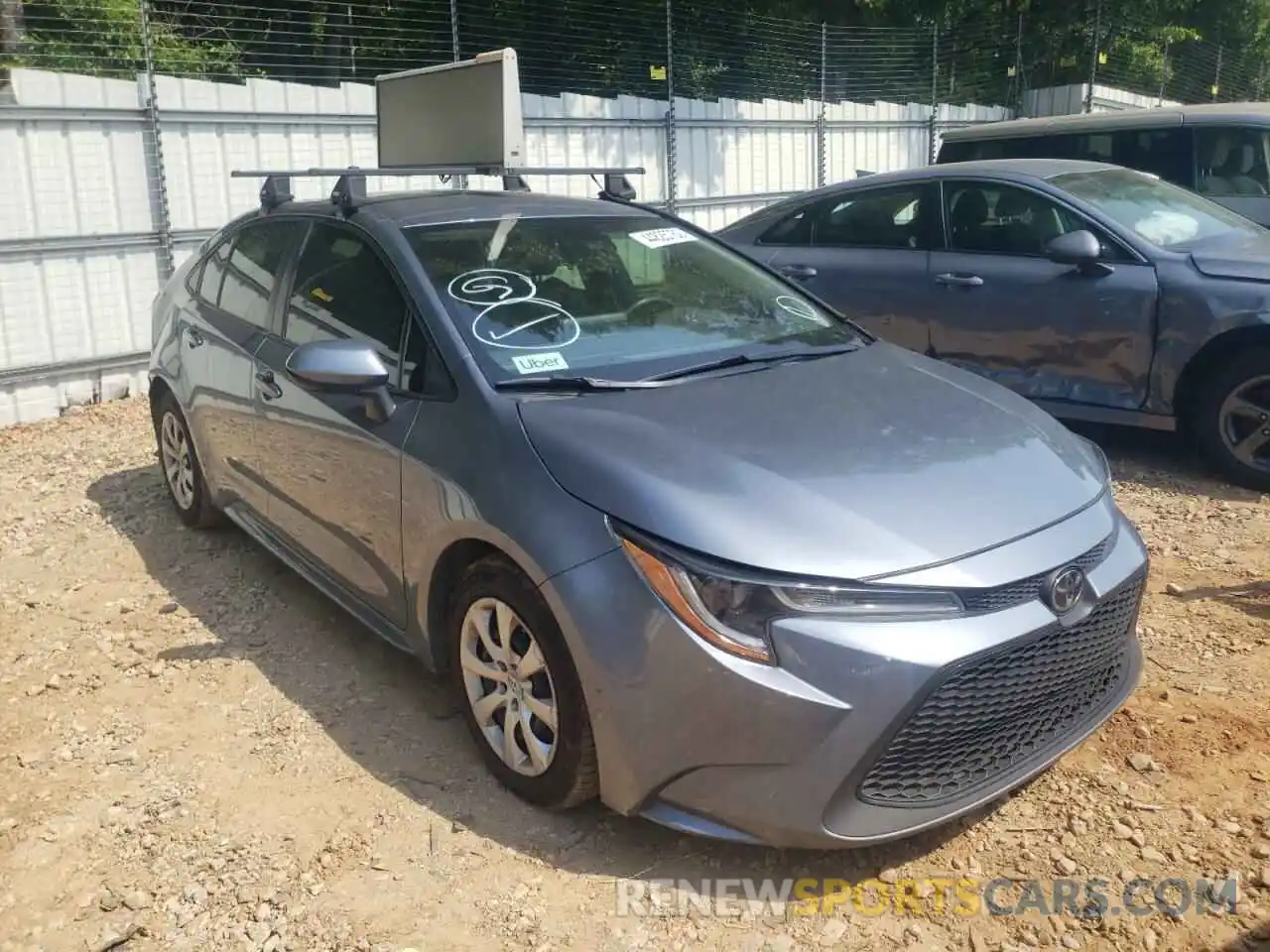 1 Photograph of a damaged car JTDEPRAE7LJ059562 TOYOTA COROLLA 2020