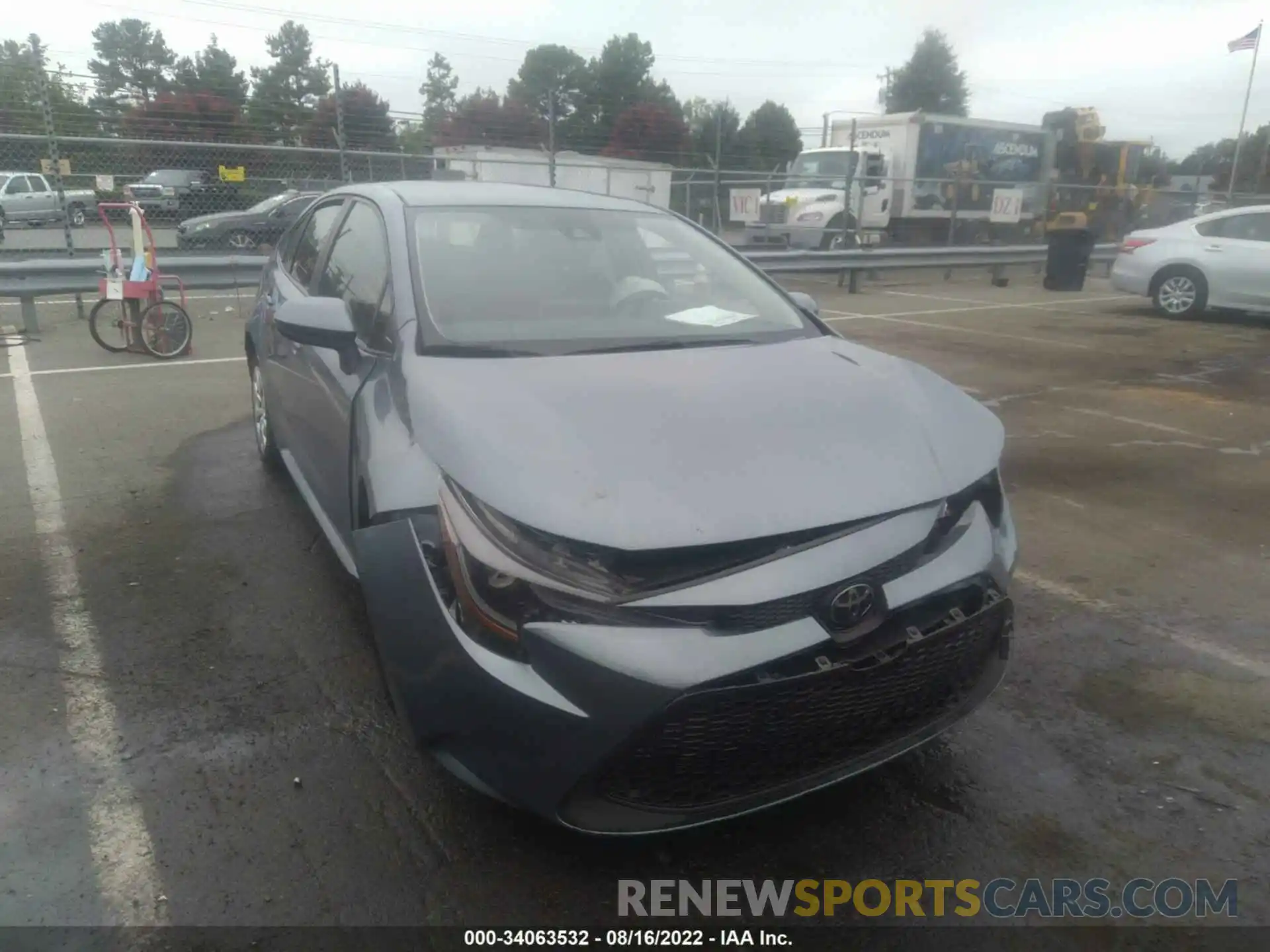 1 Photograph of a damaged car JTDEPRAE7LJ059786 TOYOTA COROLLA 2020