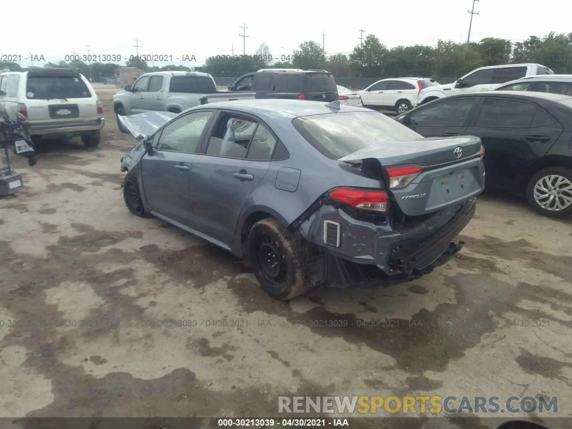 3 Photograph of a damaged car JTDEPRAE7LJ059836 TOYOTA COROLLA 2020