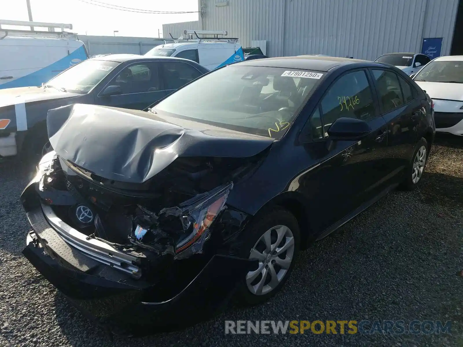 2 Photograph of a damaged car JTDEPRAE7LJ060193 TOYOTA COROLLA 2020