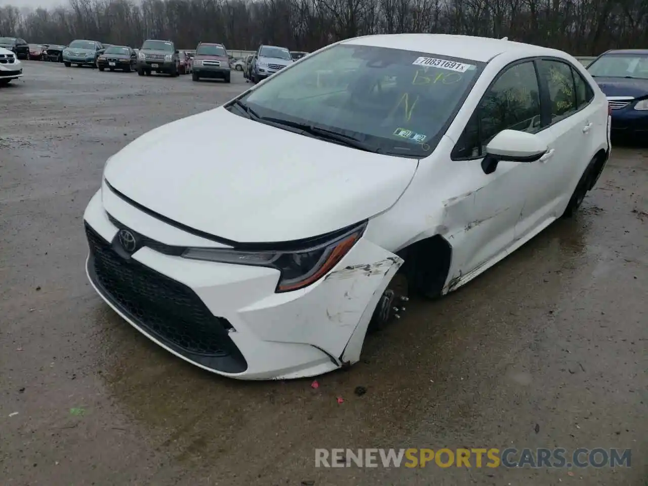 2 Photograph of a damaged car JTDEPRAE7LJ060260 TOYOTA COROLLA 2020