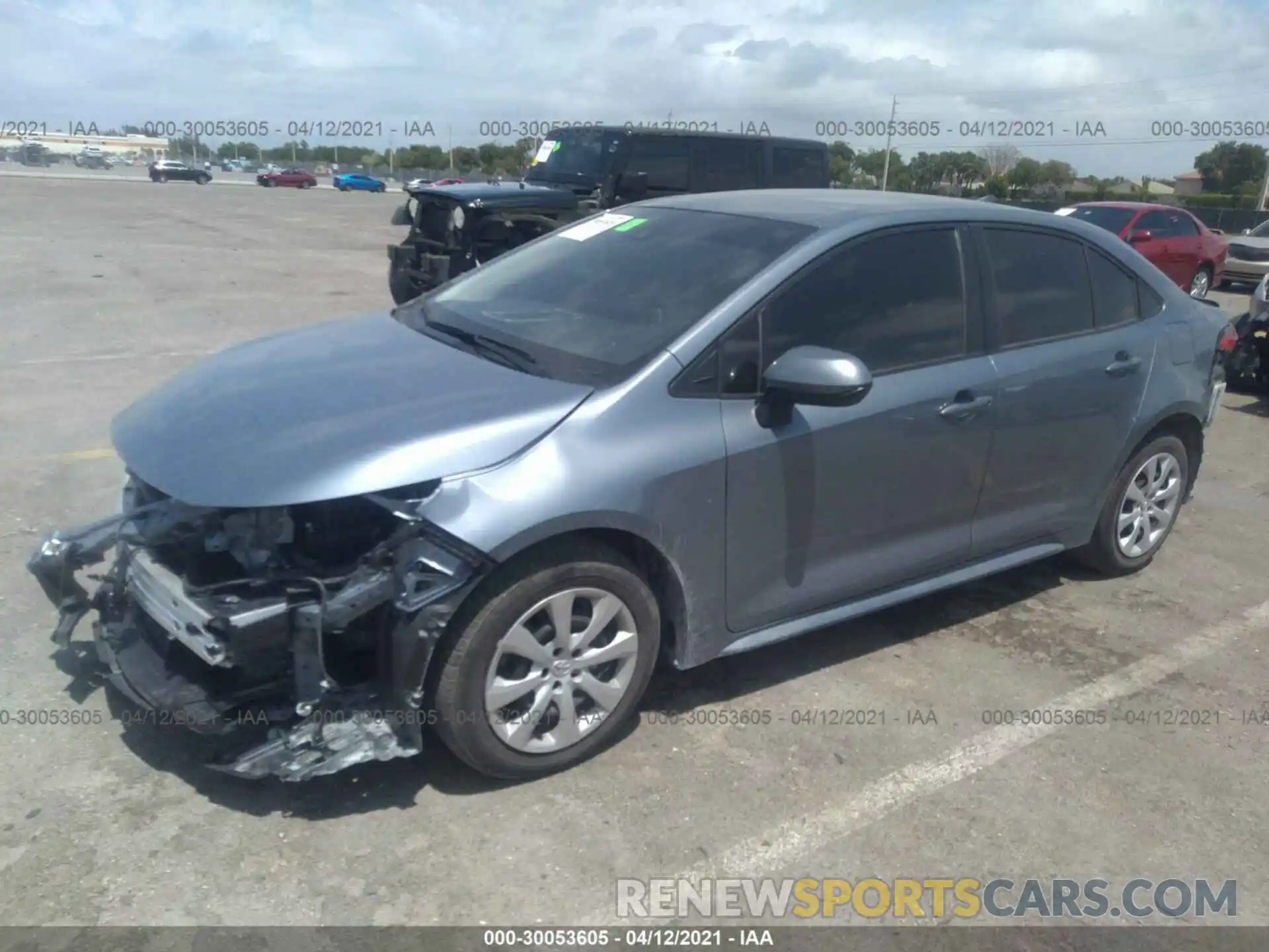 2 Photograph of a damaged car JTDEPRAE7LJ060517 TOYOTA COROLLA 2020