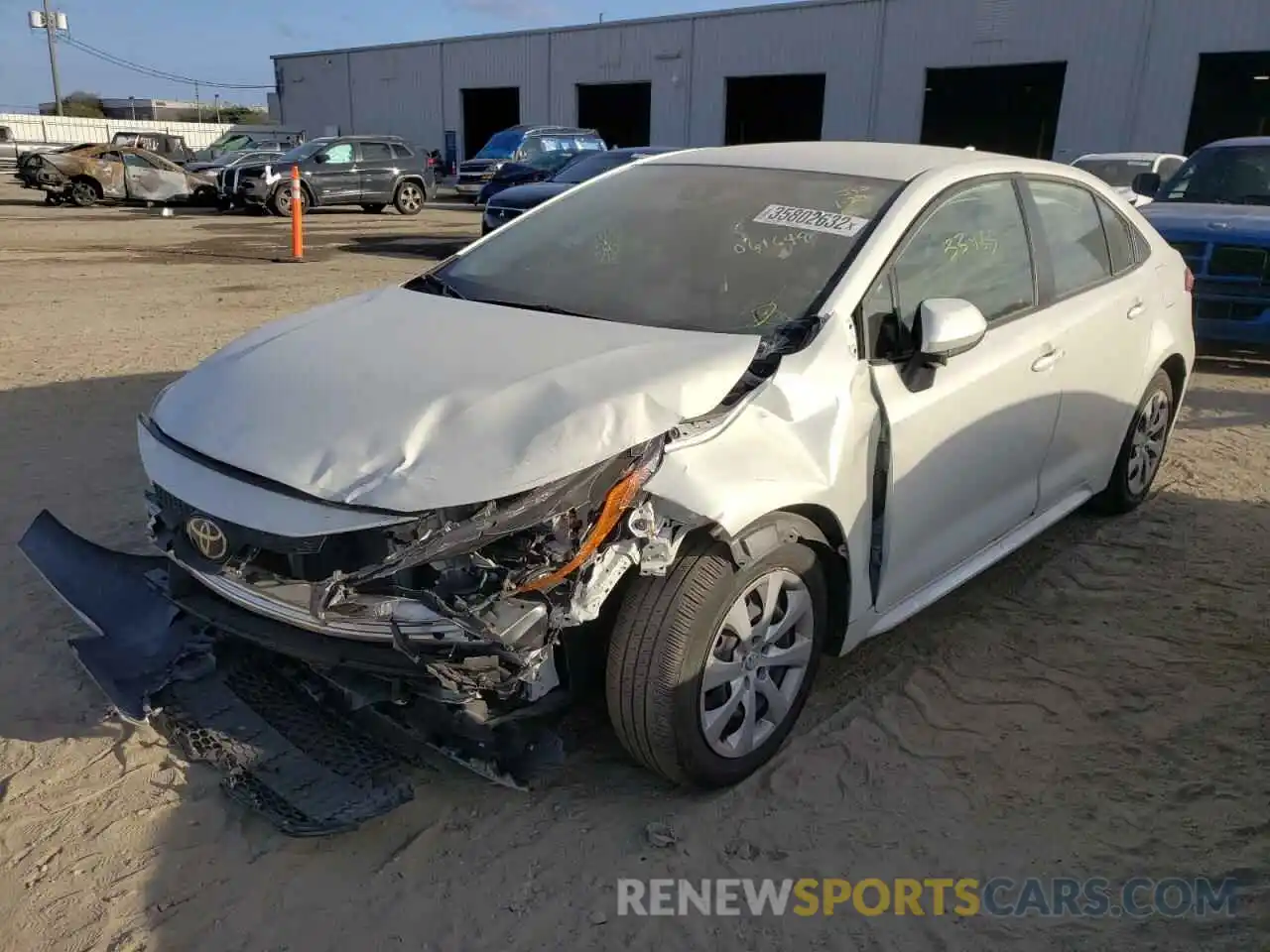 2 Photograph of a damaged car JTDEPRAE7LJ061649 TOYOTA COROLLA 2020