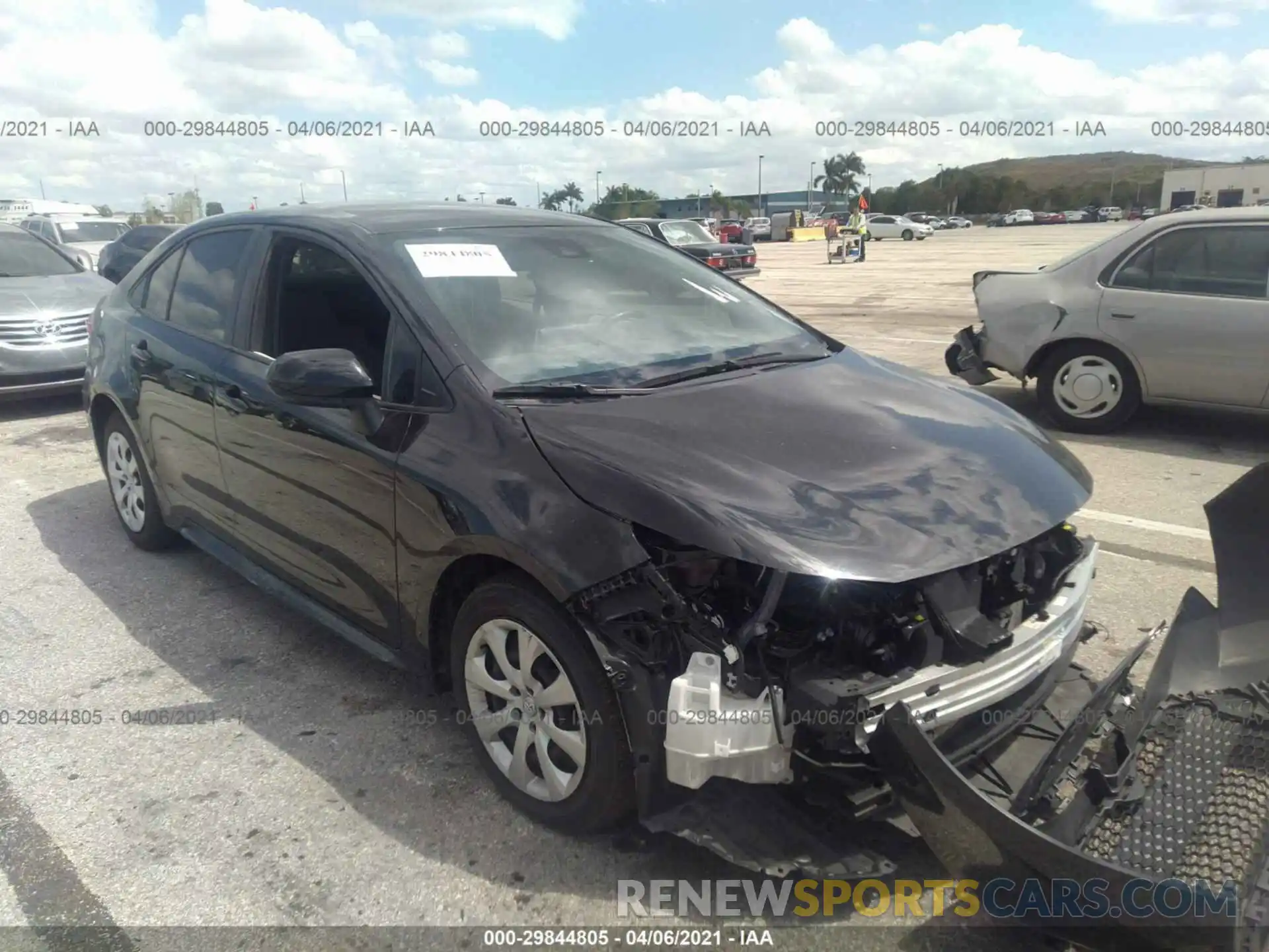1 Photograph of a damaged car JTDEPRAE7LJ064583 TOYOTA COROLLA 2020