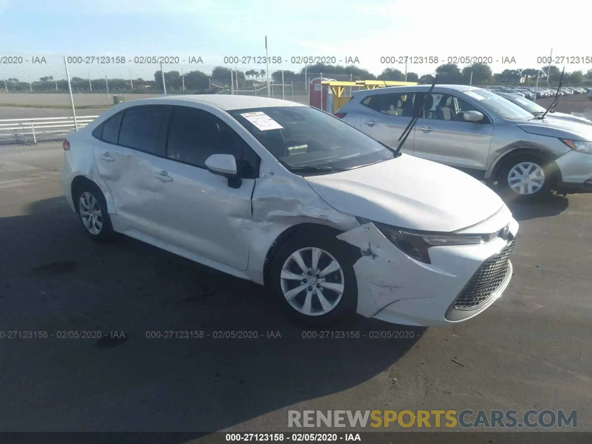 1 Photograph of a damaged car JTDEPRAE7LJ064597 TOYOTA COROLLA 2020