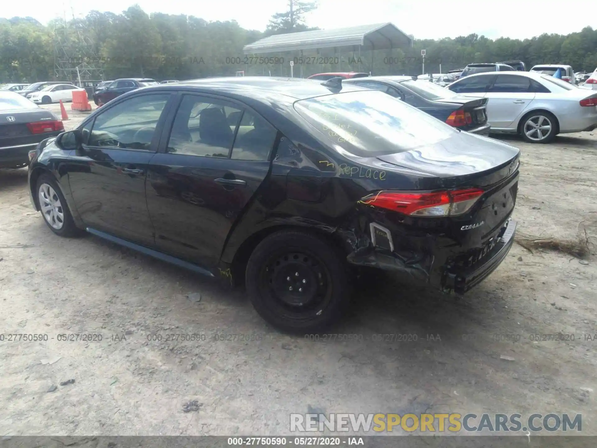 3 Photograph of a damaged car JTDEPRAE7LJ068407 TOYOTA COROLLA 2020