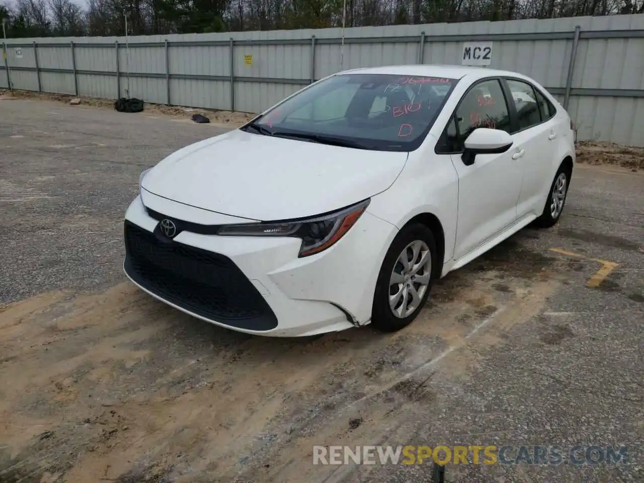 2 Photograph of a damaged car JTDEPRAE7LJ068777 TOYOTA COROLLA 2020