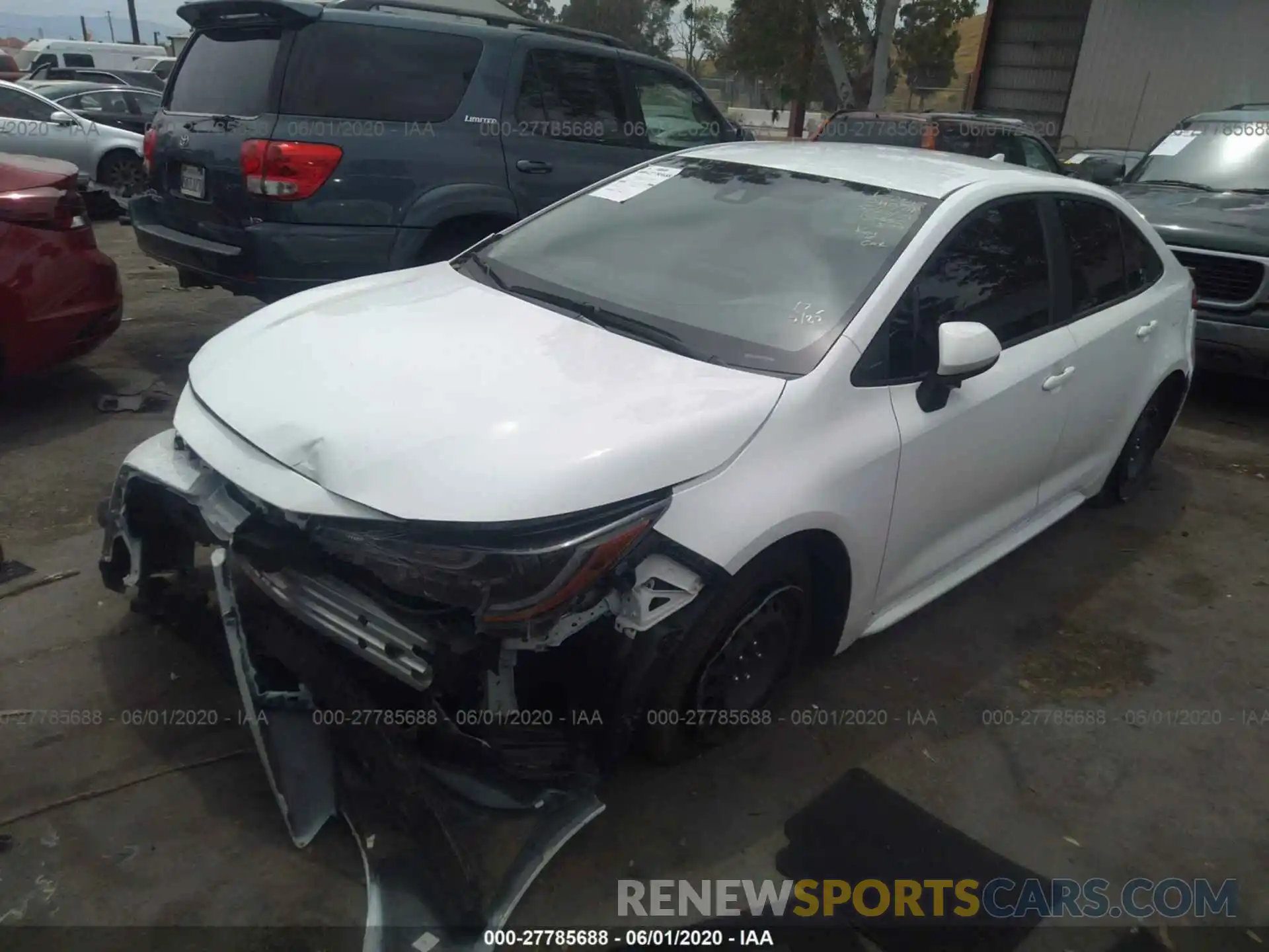 2 Photograph of a damaged car JTDEPRAE7LJ069024 TOYOTA COROLLA 2020