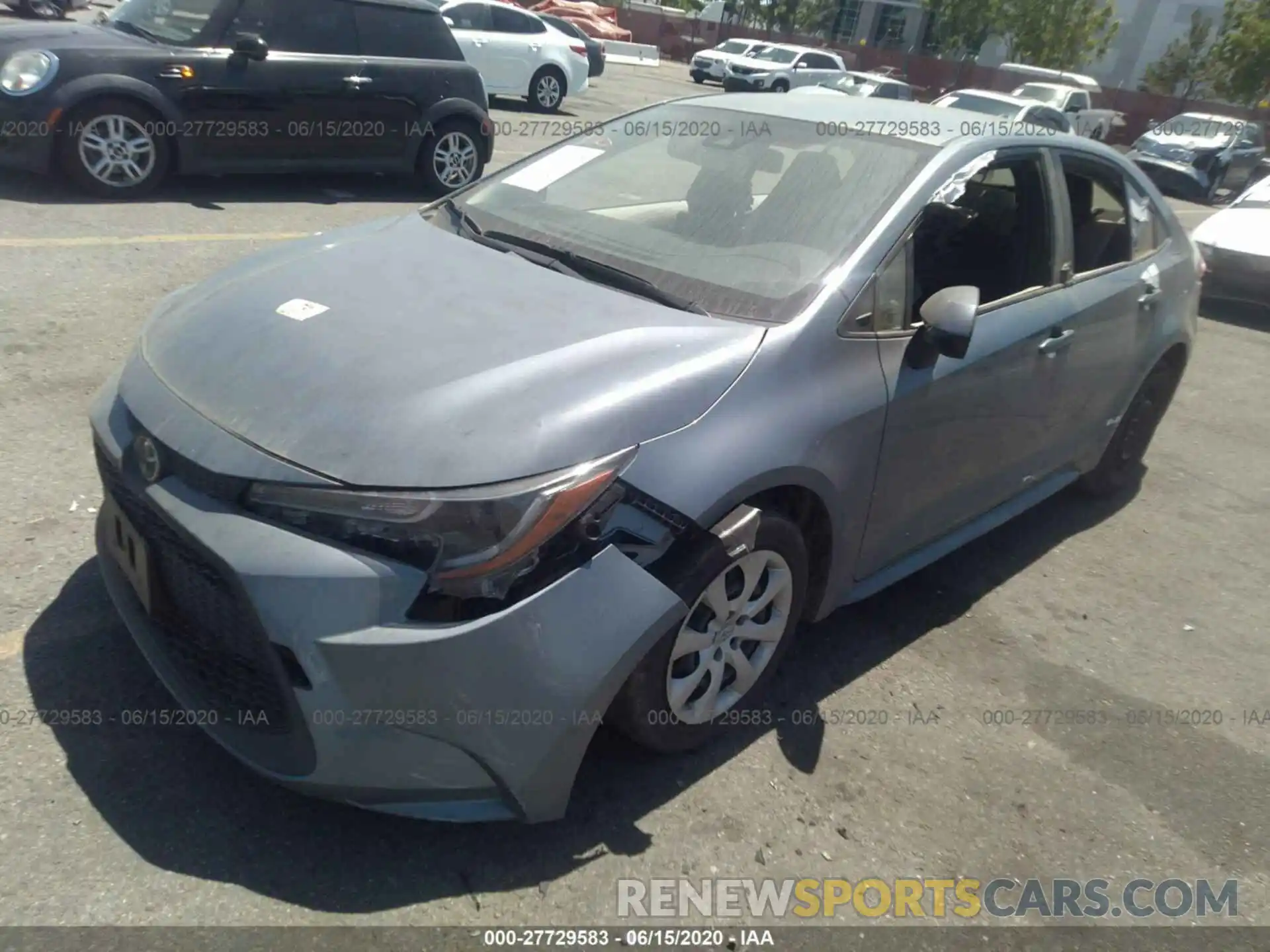 2 Photograph of a damaged car JTDEPRAE7LJ069136 TOYOTA COROLLA 2020