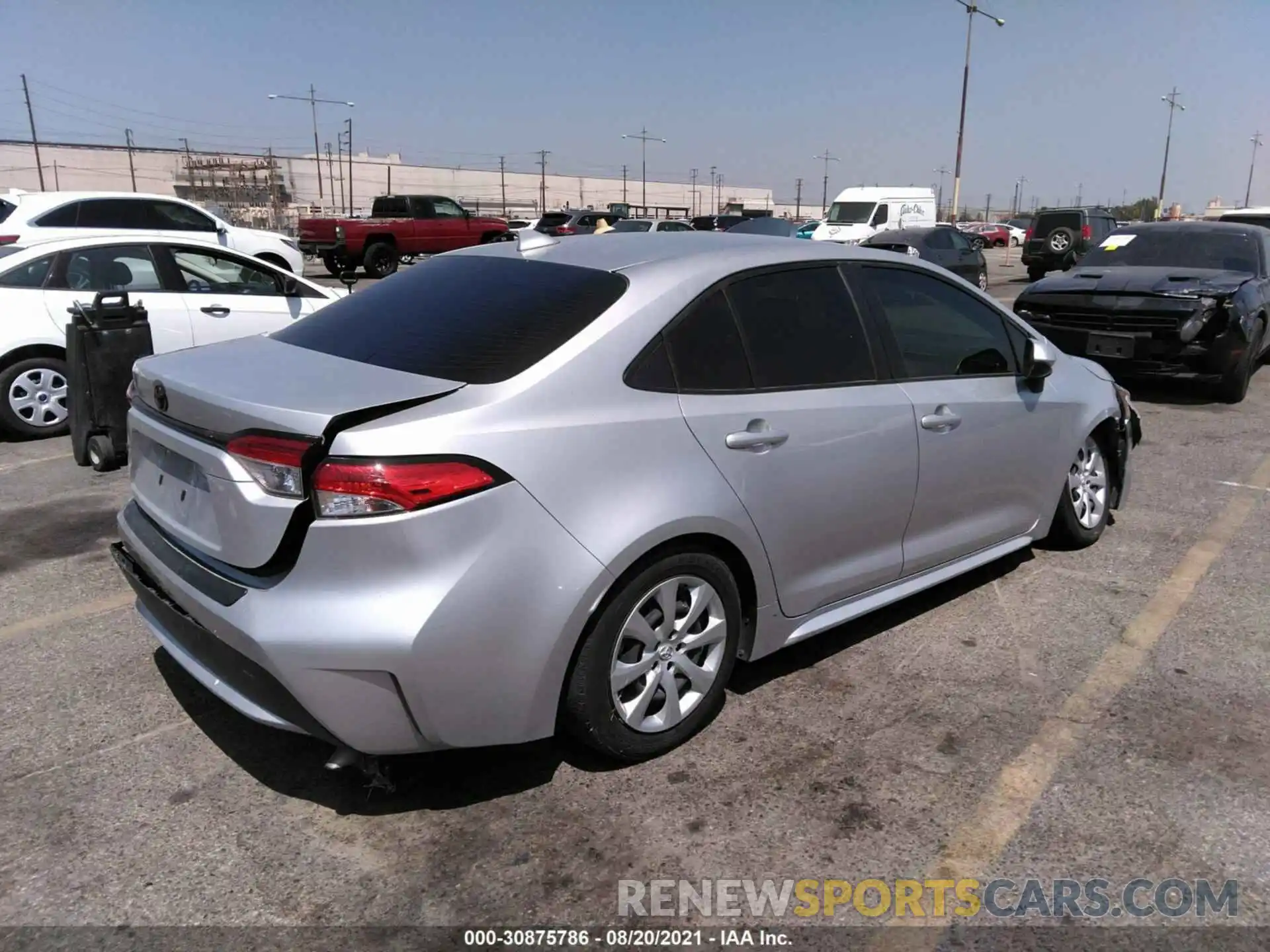 4 Photograph of a damaged car JTDEPRAE7LJ070173 TOYOTA COROLLA 2020