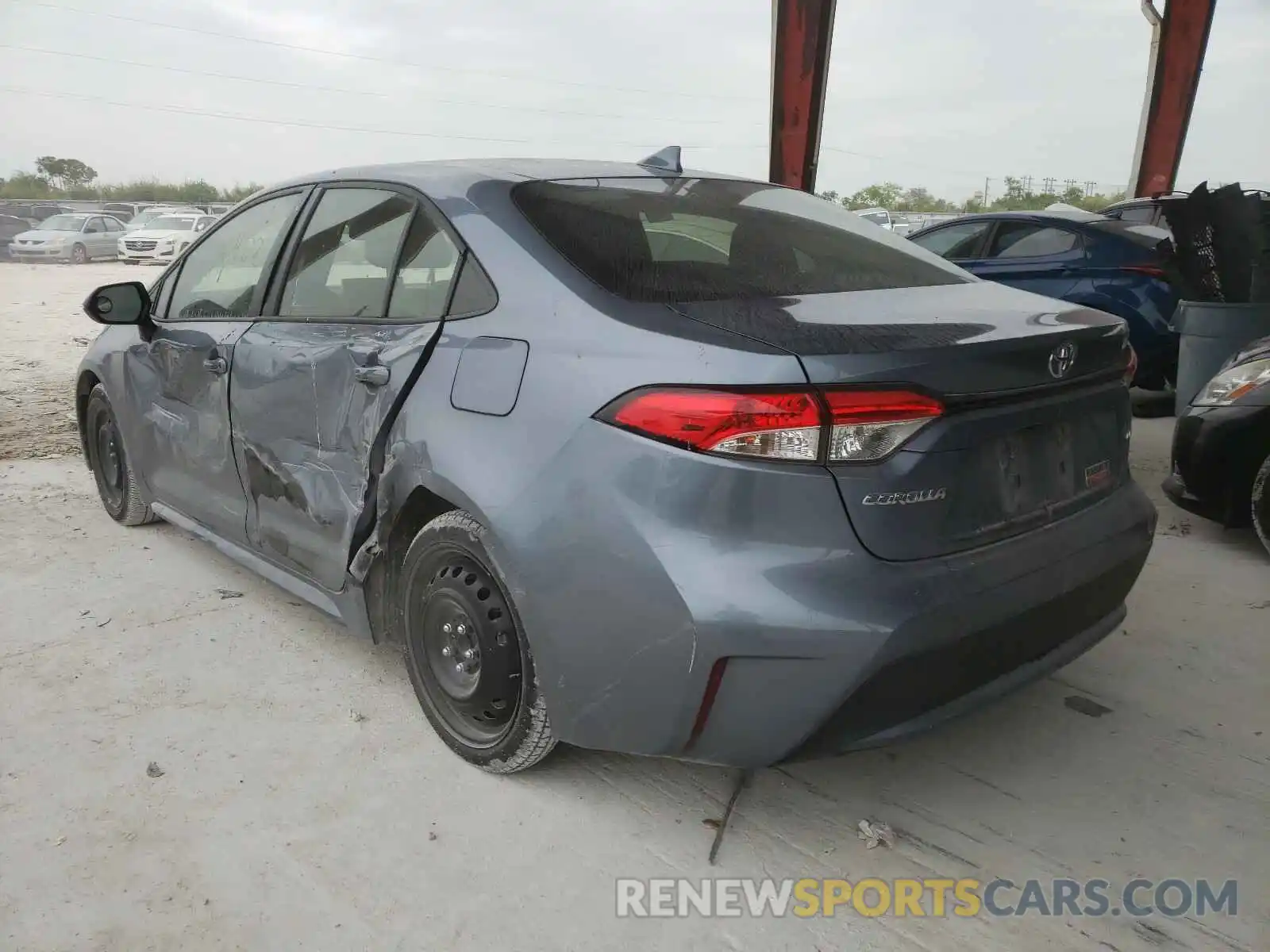 3 Photograph of a damaged car JTDEPRAE7LJ070352 TOYOTA COROLLA 2020