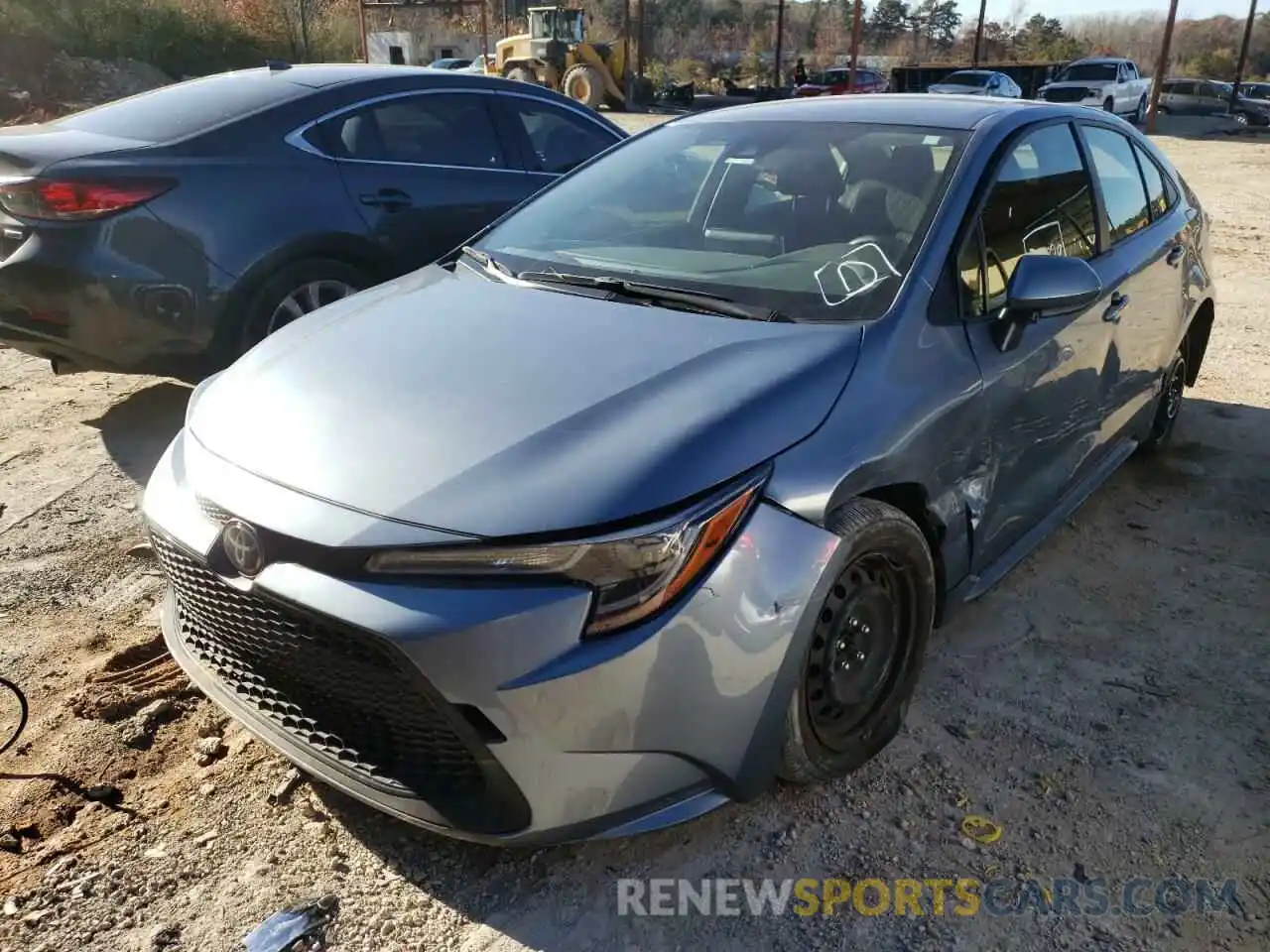 2 Photograph of a damaged car JTDEPRAE7LJ071582 TOYOTA COROLLA 2020