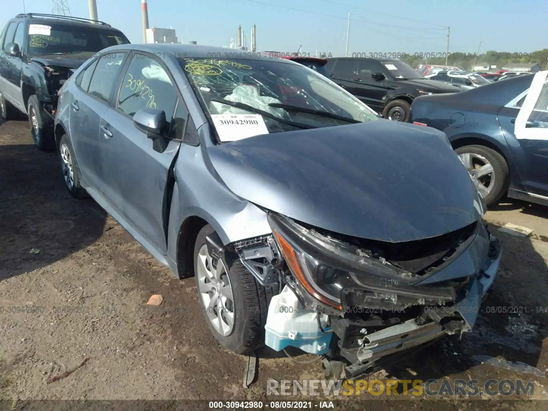 1 Photograph of a damaged car JTDEPRAE7LJ071887 TOYOTA COROLLA 2020