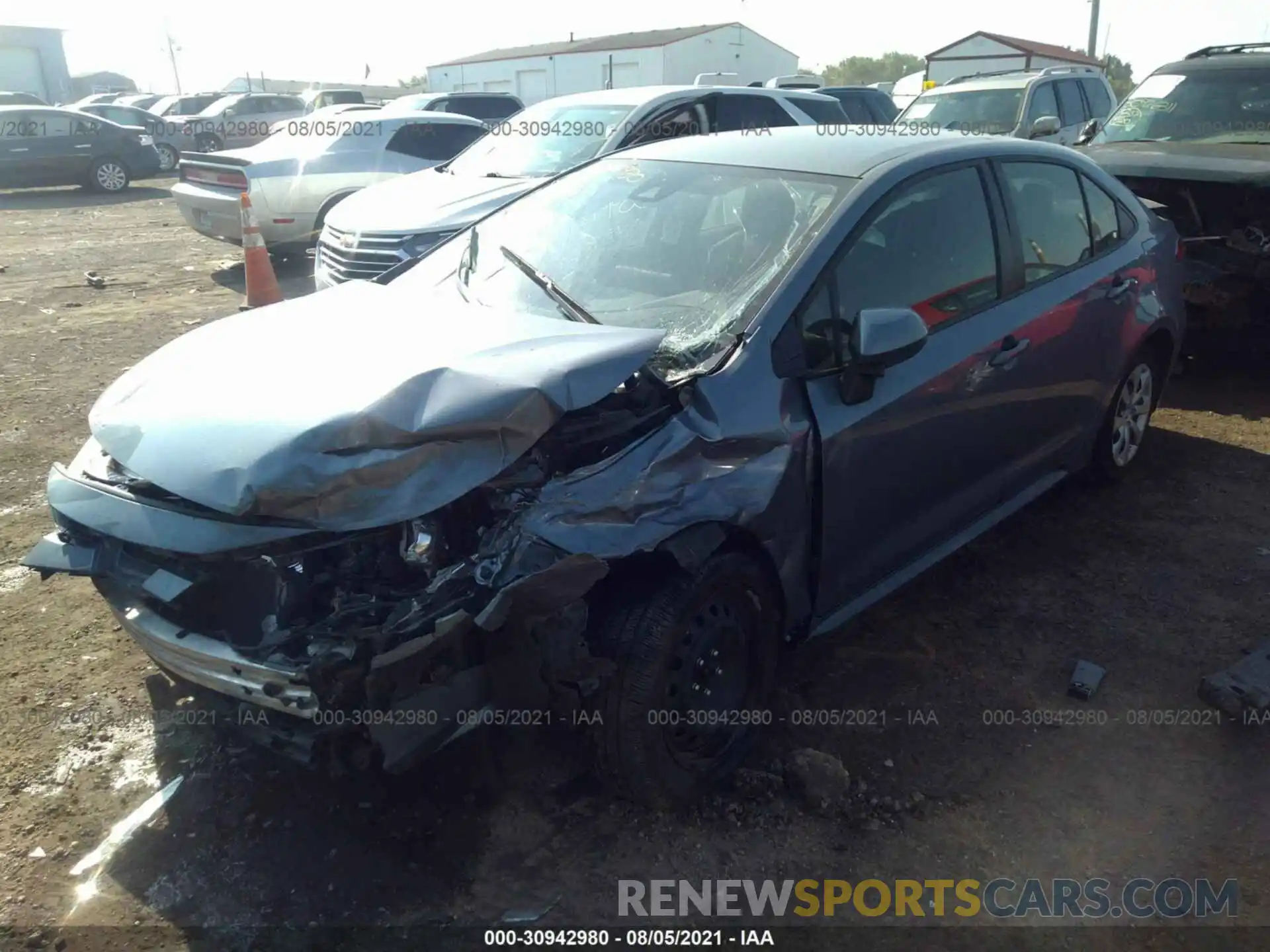 2 Photograph of a damaged car JTDEPRAE7LJ071887 TOYOTA COROLLA 2020