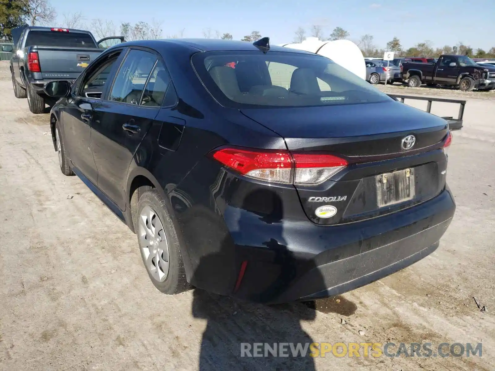 3 Photograph of a damaged car JTDEPRAE7LJ071923 TOYOTA COROLLA 2020